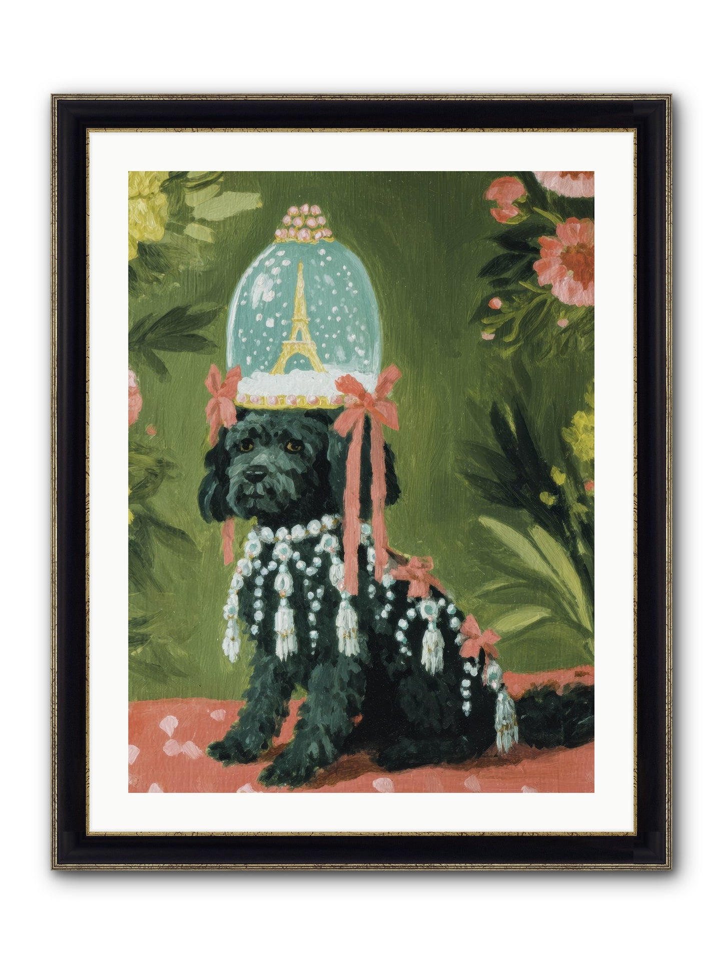 Cherished Splendor Framed Print - Black & Gold 24x32