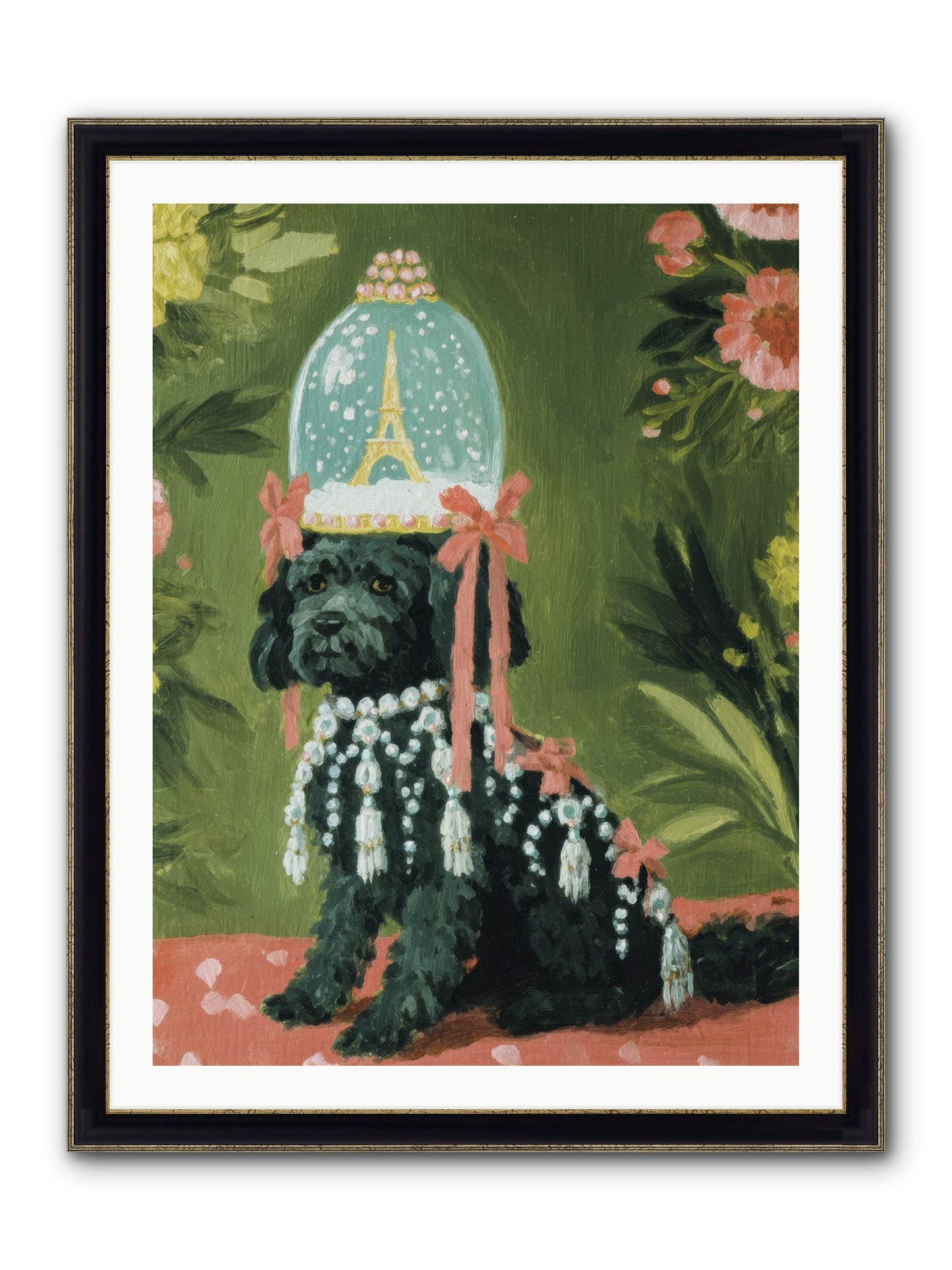 Cherished Splendor Framed Print - Black & Gold 30x40