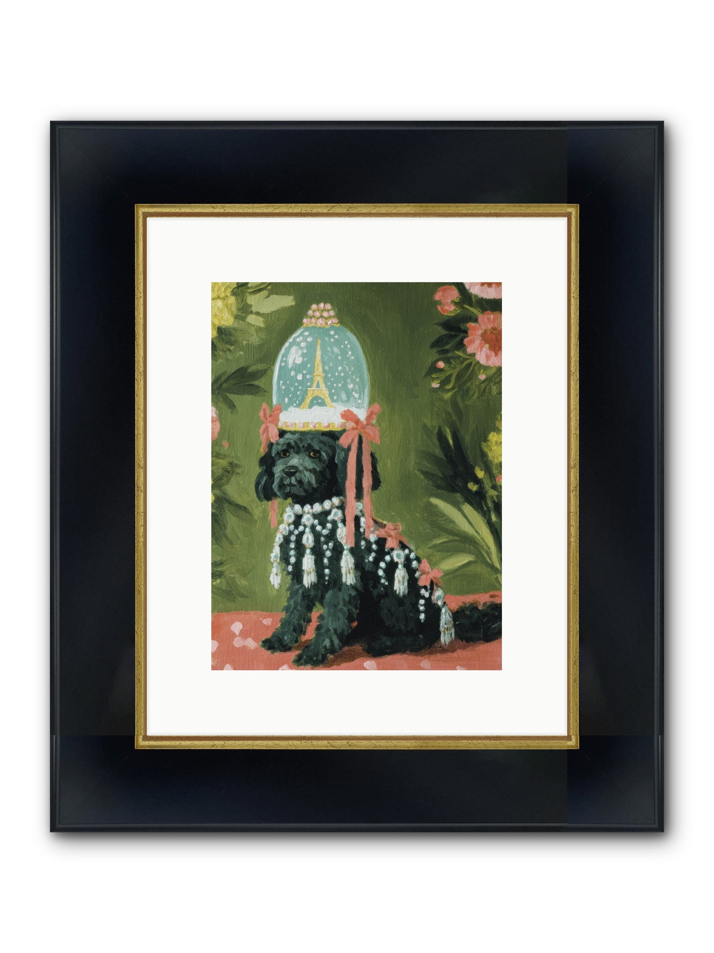 Cherished Splendor Framed Print - Wide Black w/Gold 9x12