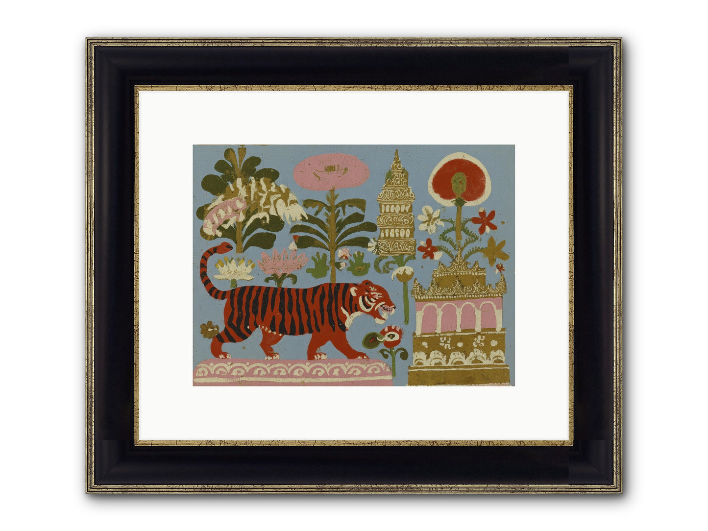 Cherry House Confidential Framed Print - Black & Gold 12x9