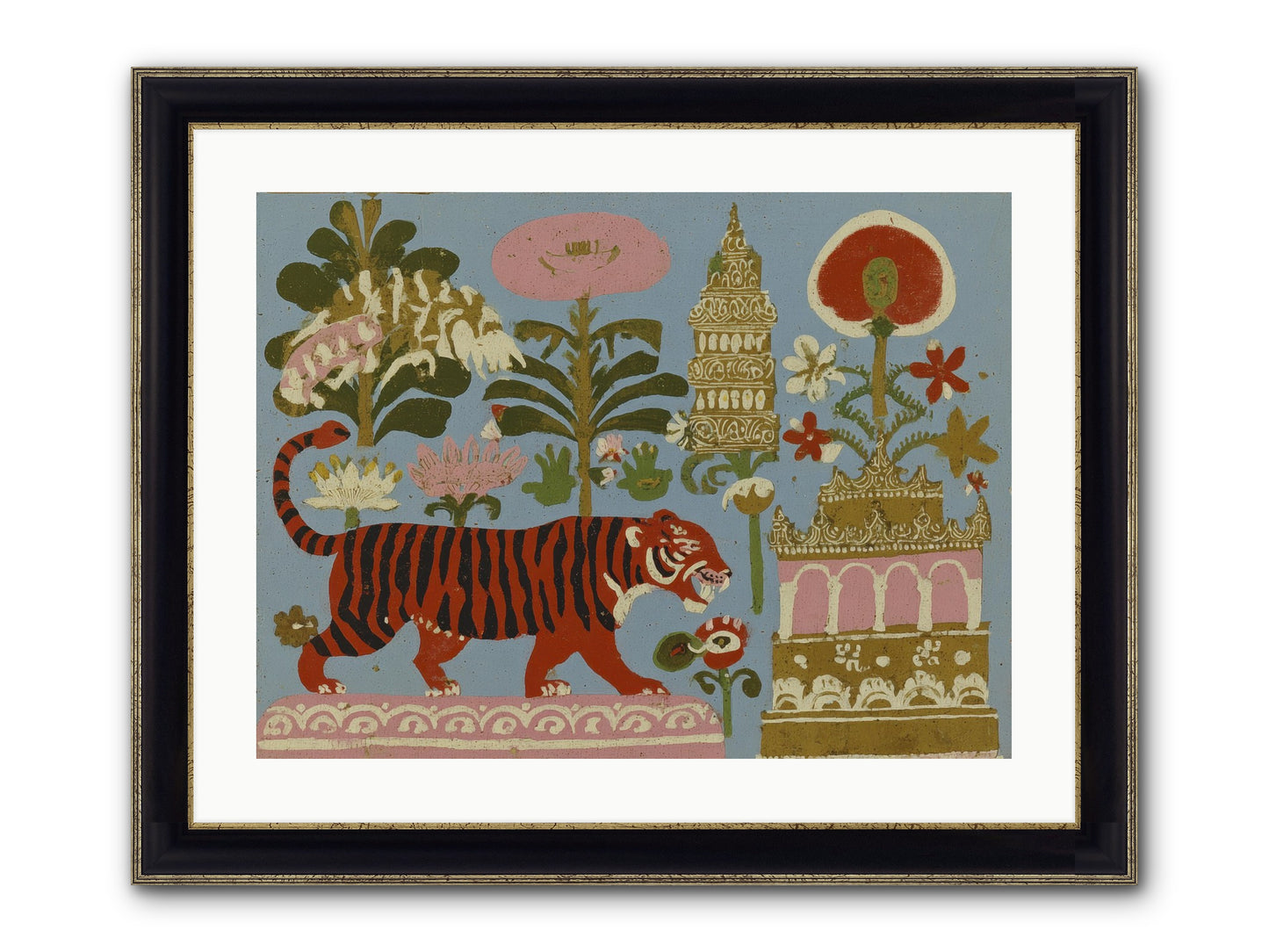Cherry House Confidential Framed Print - Black & Gold 24x18