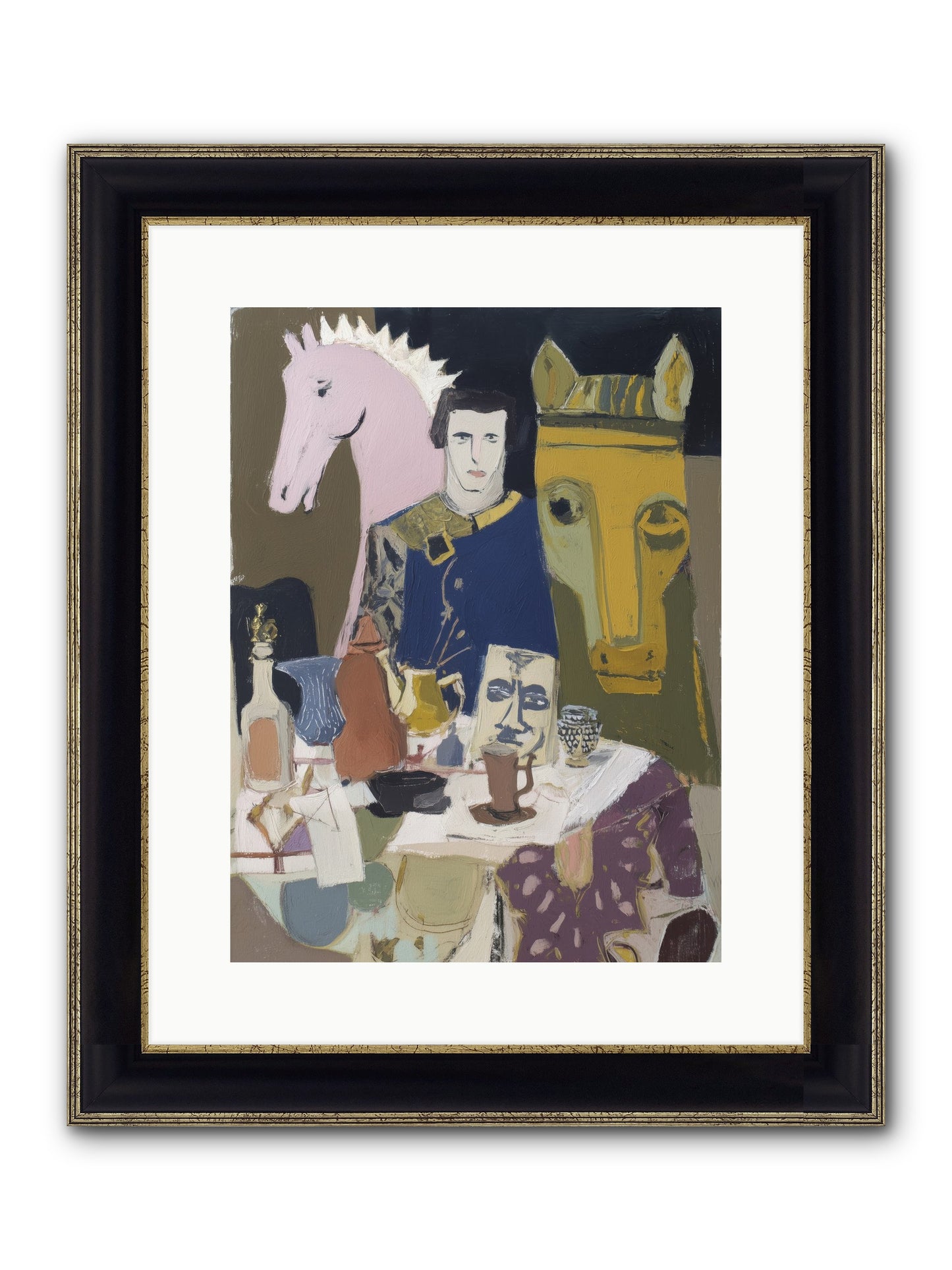 Chicory Framed Print - Black & Gold 12x16