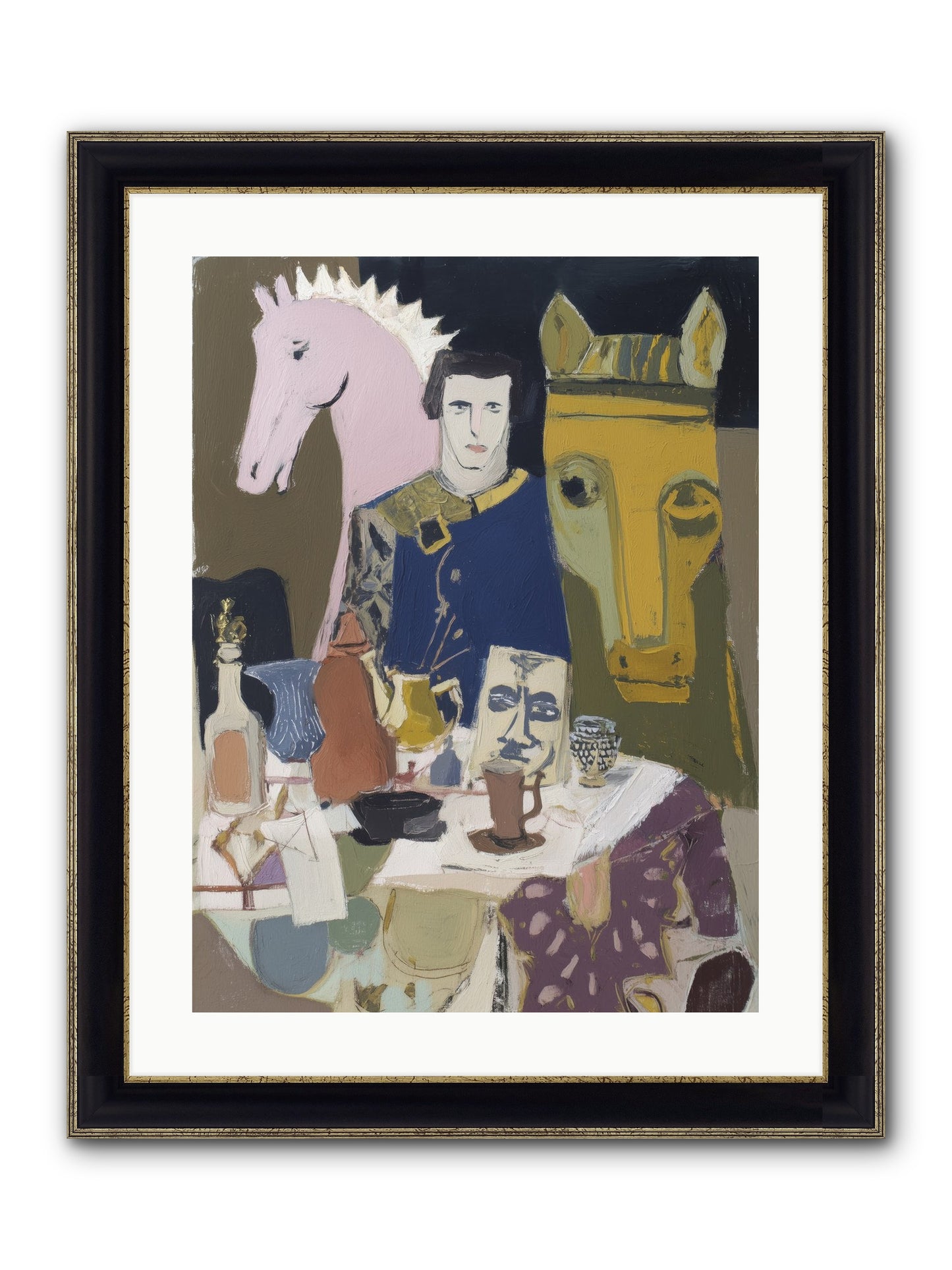 Chicory Framed Print - Black & Gold 18x24
