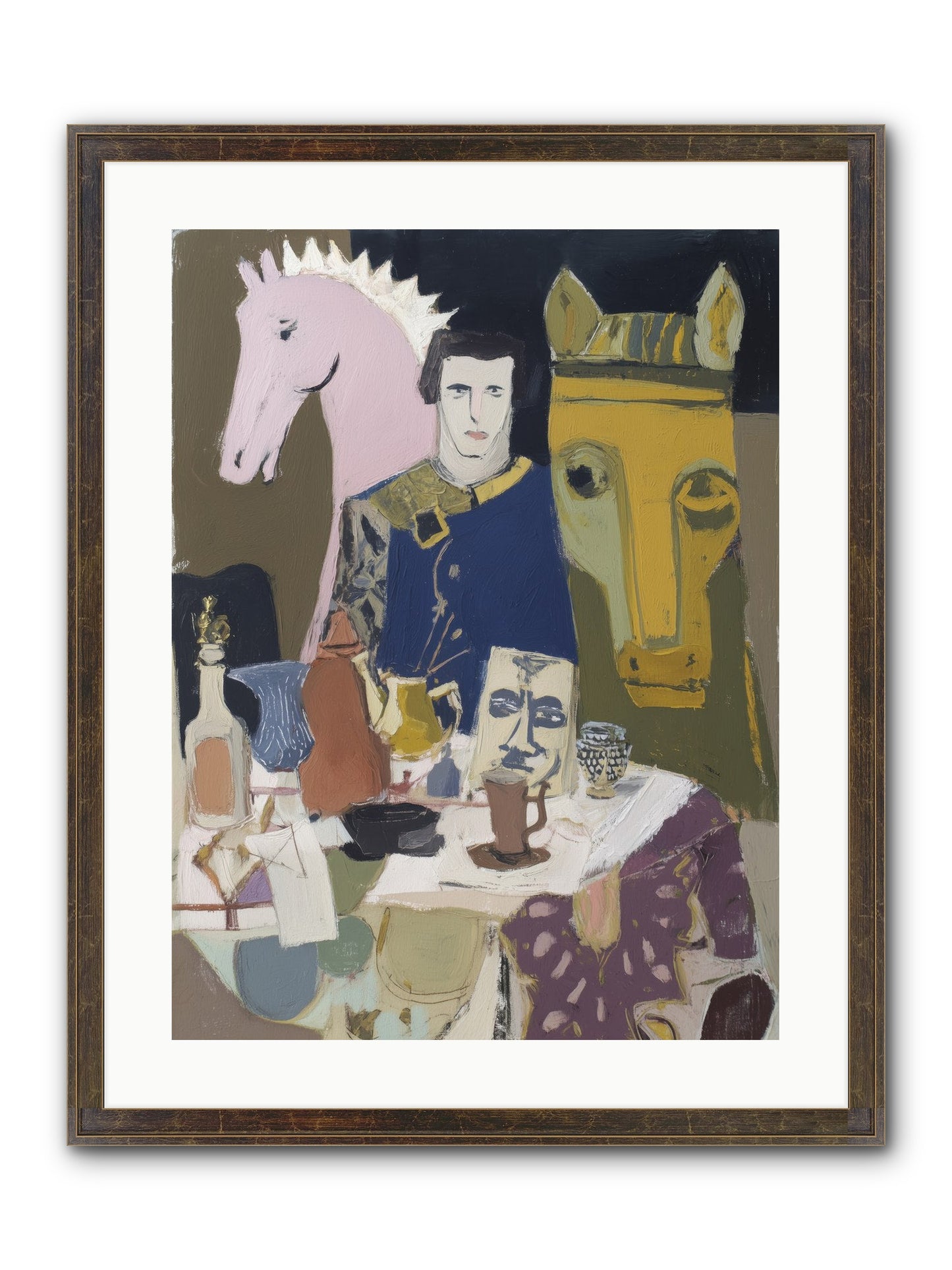 Chicory Framed Print - Slimwoods Black/Gold 18x24