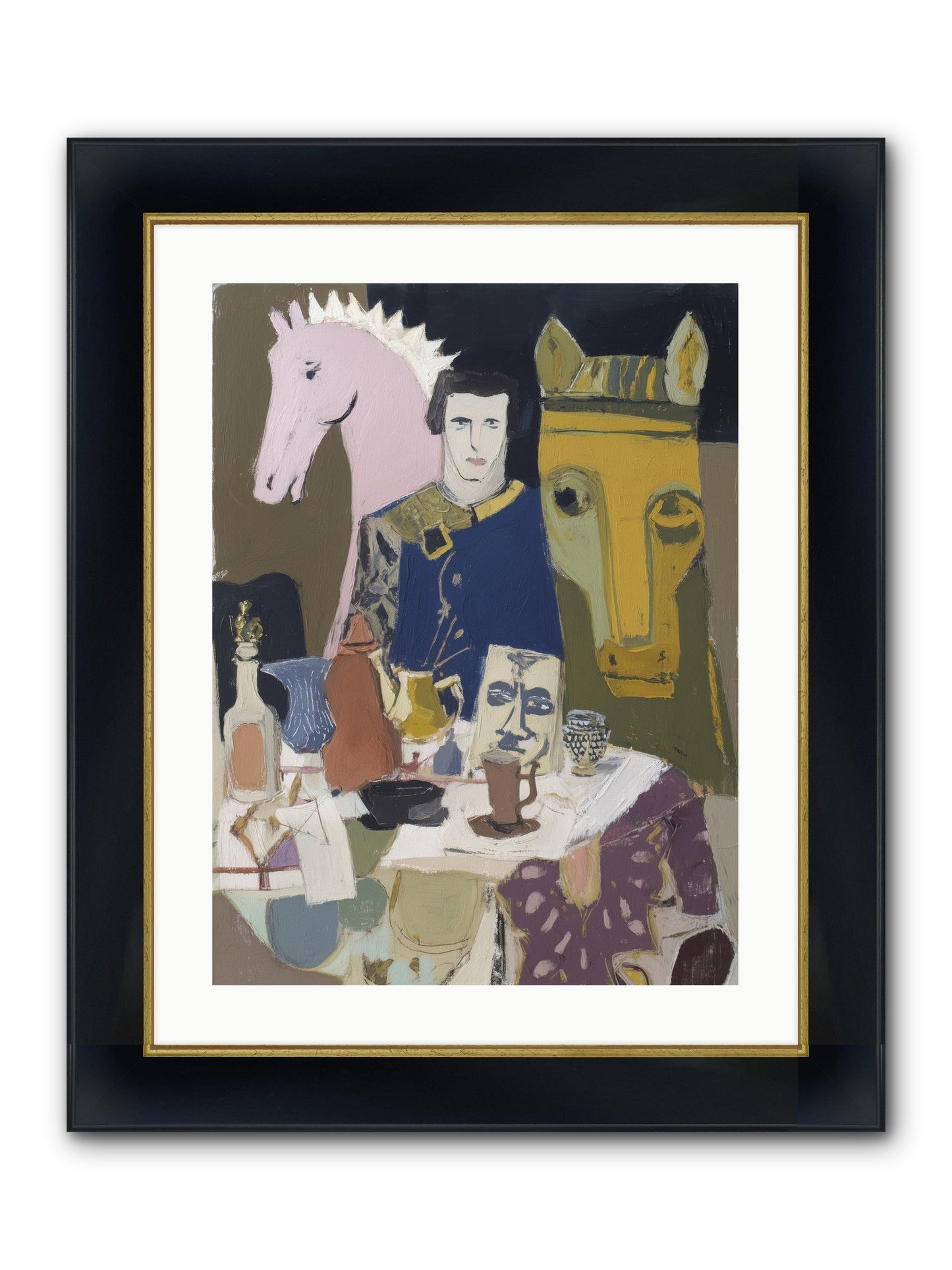 Chicory Framed Print - Wide Black w/Gold 18x24
