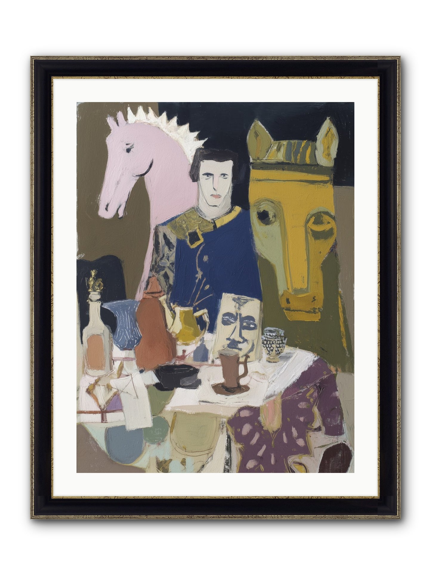Chicory Framed Print - Black & Gold 24x32