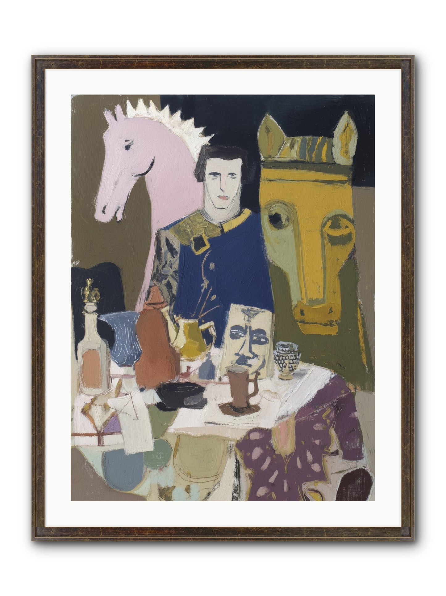 Chicory Framed Print - Slimwoods Black/Gold 24x32