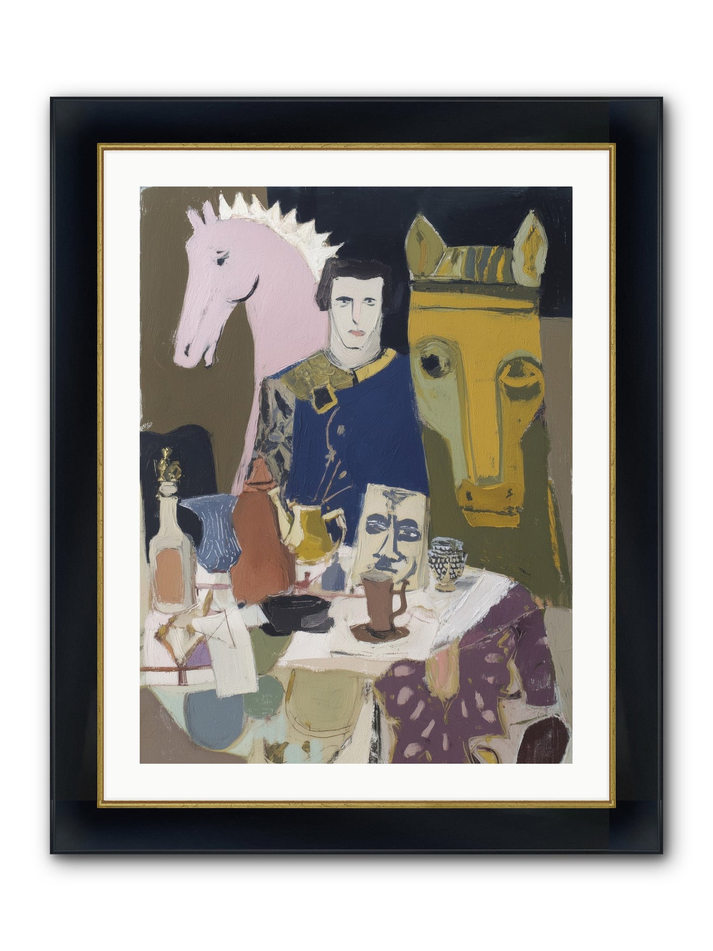 Chicory Framed Print - Wide Black w/Gold 24x32
