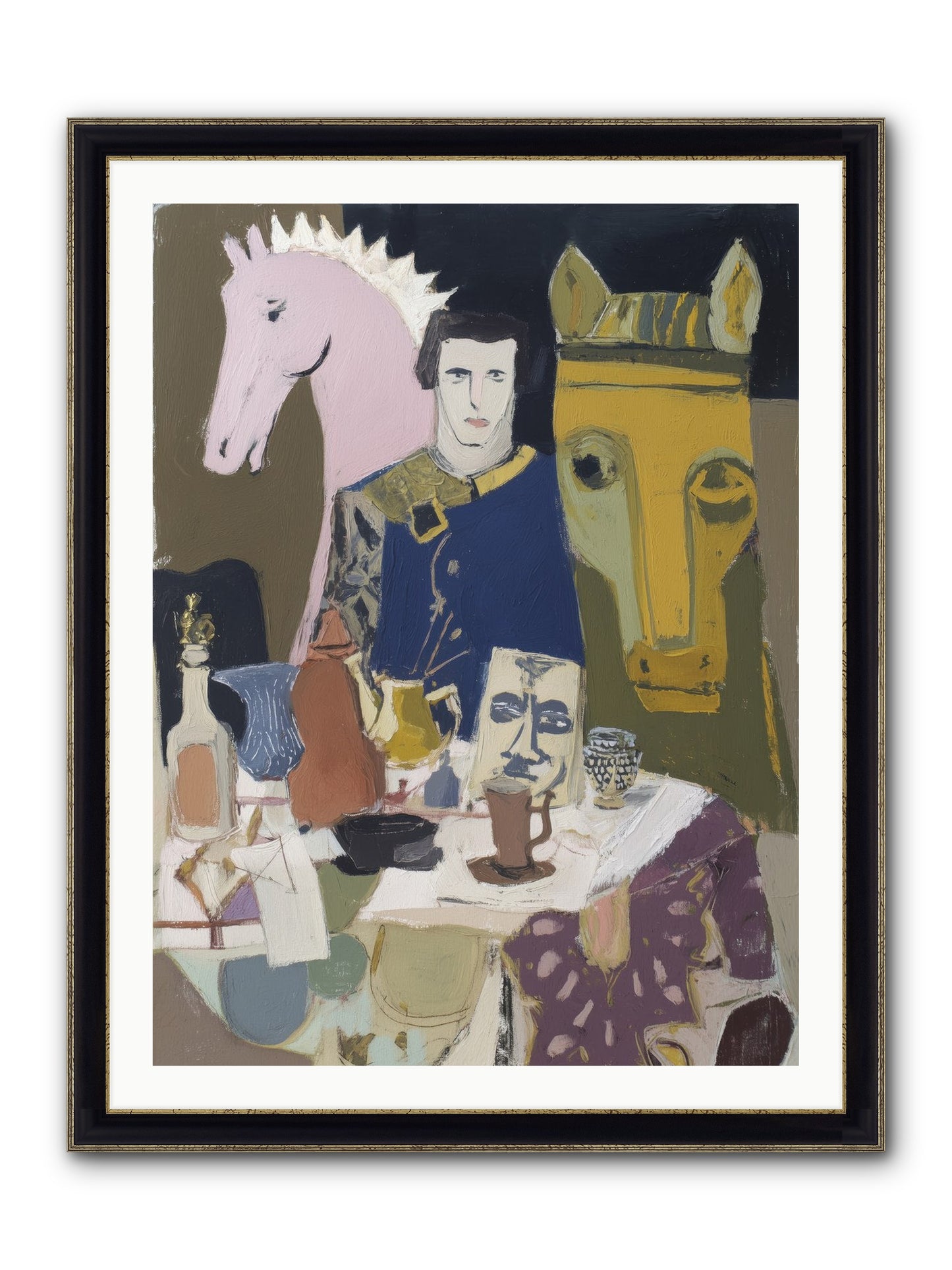 Chicory Framed Print - Black & Gold 30x40