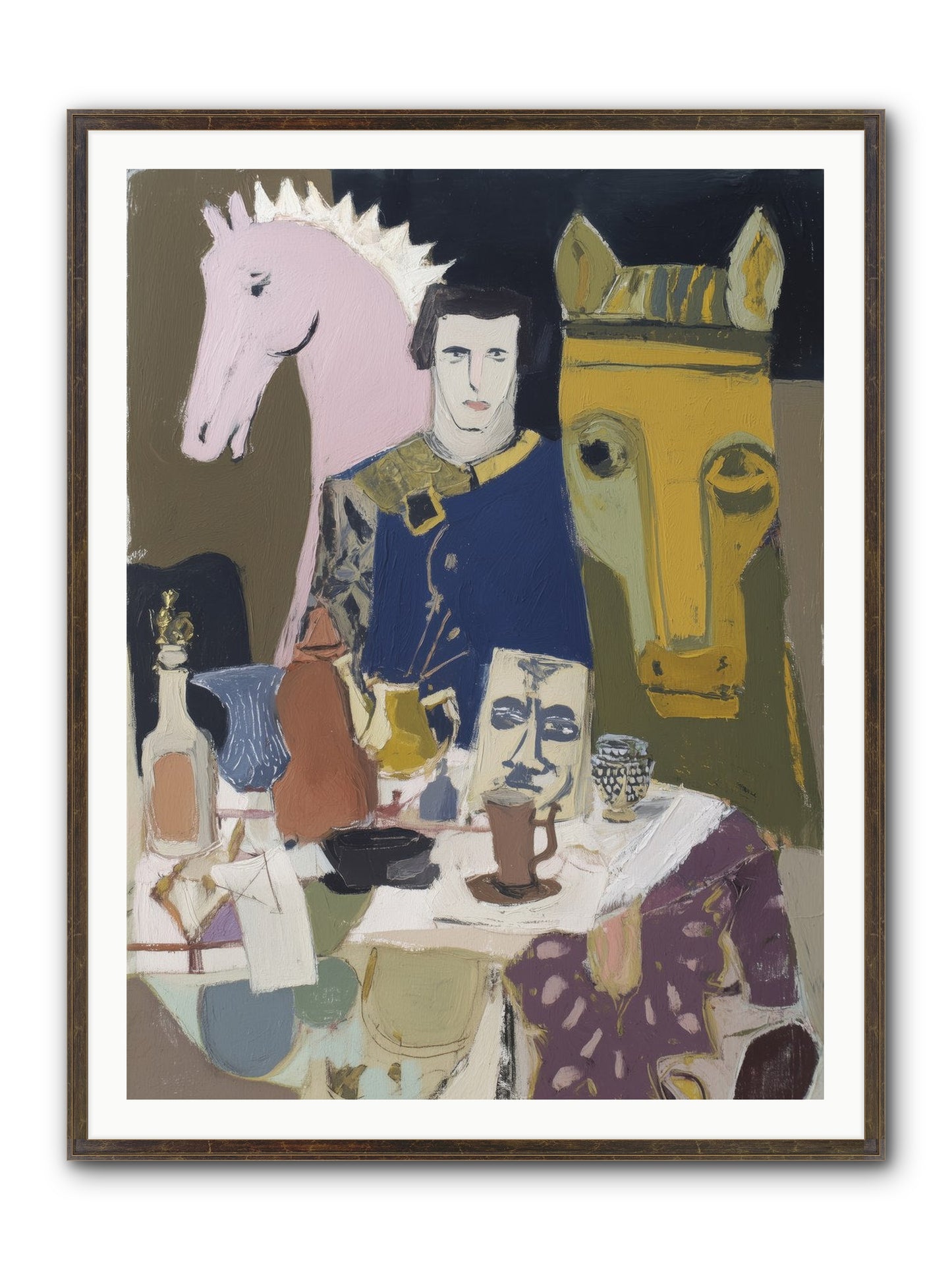 Chicory Framed Print - Slimwoods Black/Gold 36x48