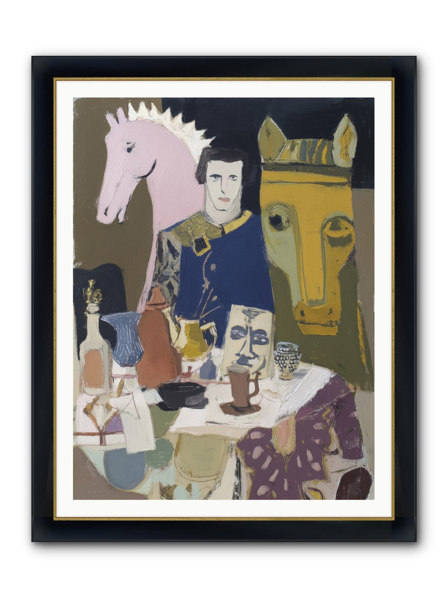 Chicory Framed Print - Wide Black w/Gold 36x48
