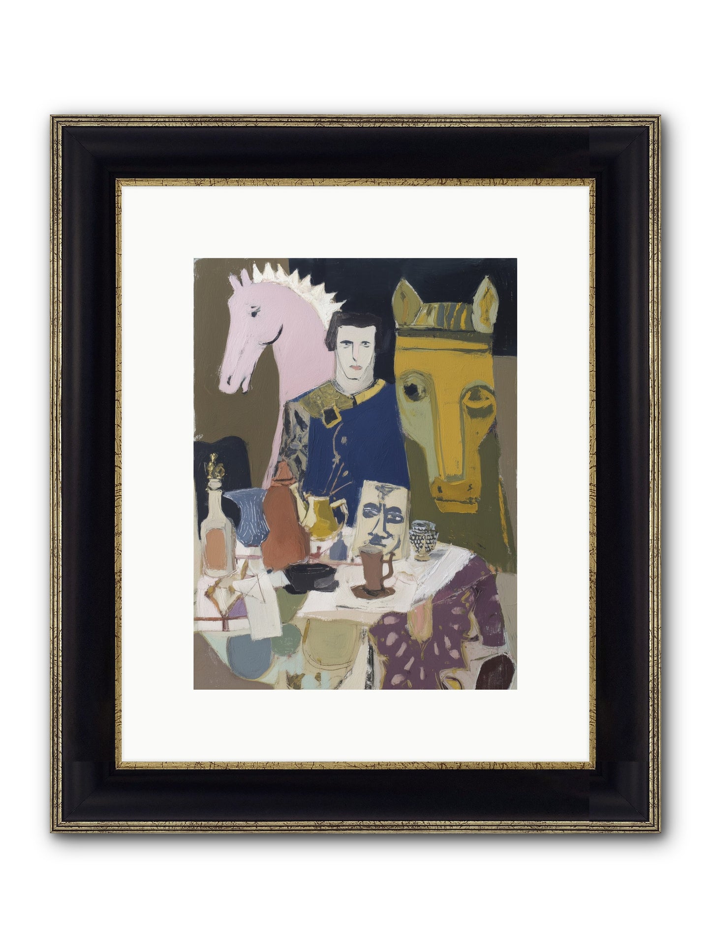 Chicory Framed Print - Black & Gold 9x12
