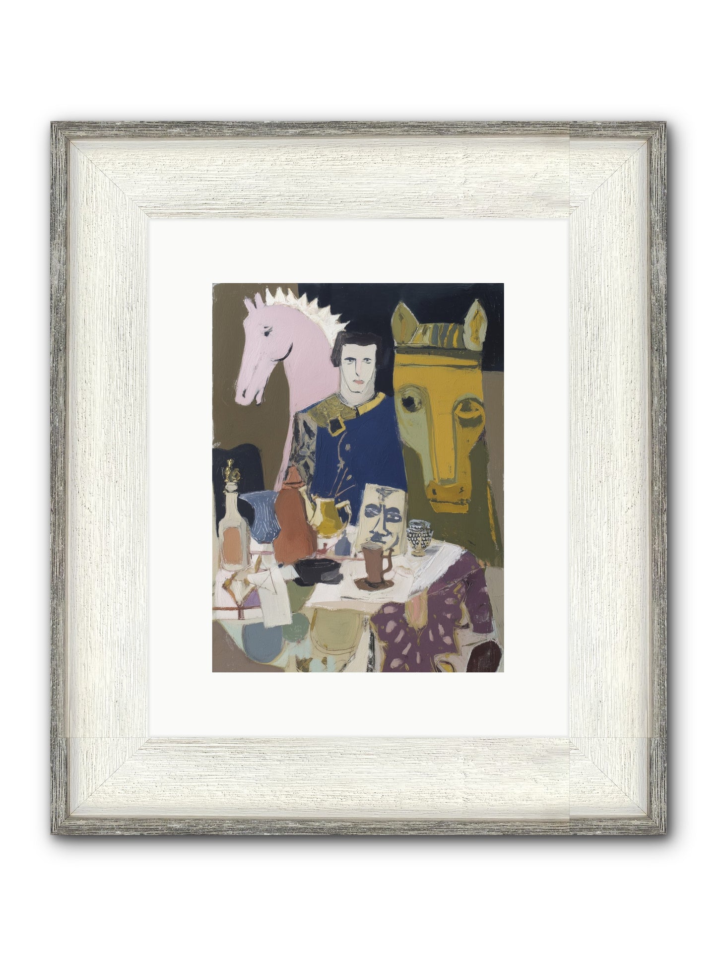Chicory Framed Print - Driftwood White 9x12