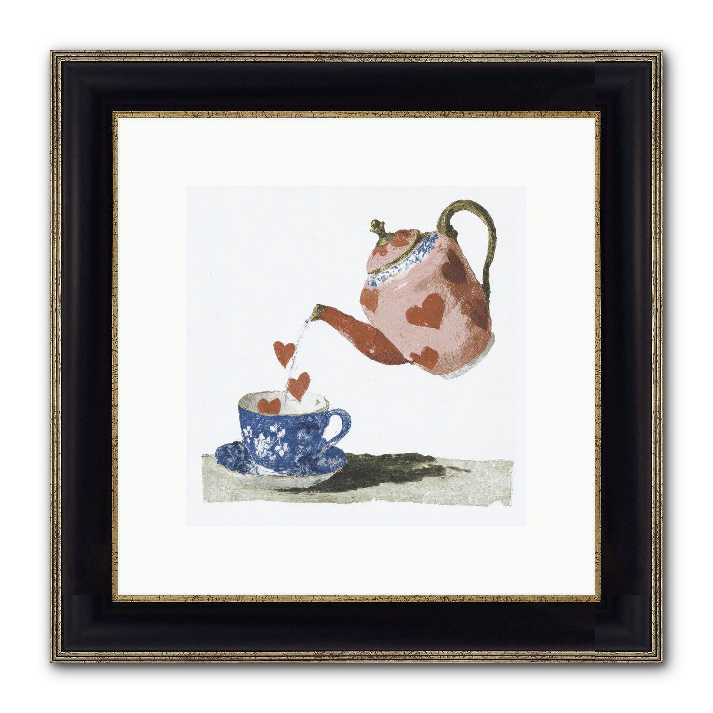 Choosing Love Framed Print - Black & Gold 10x10