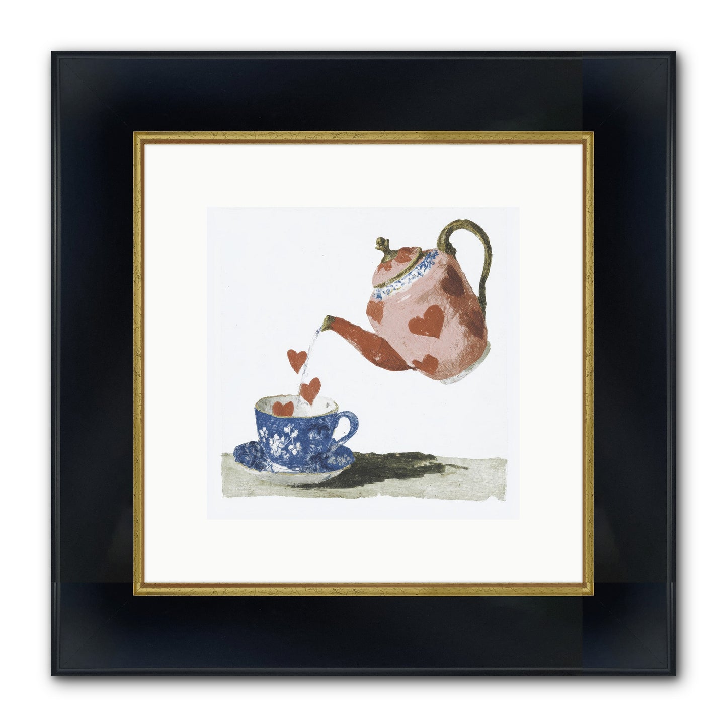 Choosing Love Framed Print - Wide Black w/Gold 10x10