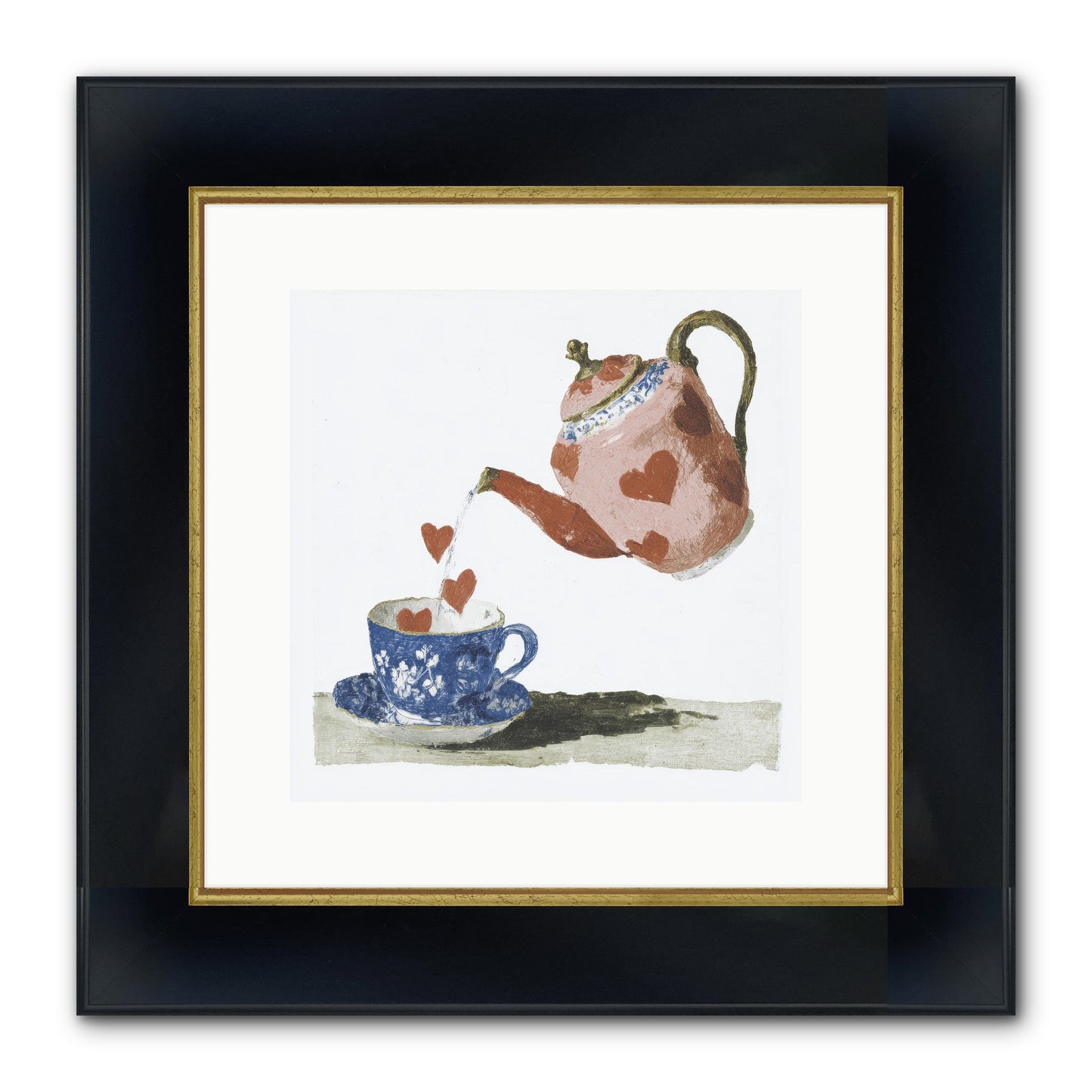 Choosing Love Framed Print - Wide Black w/Gold 12x12