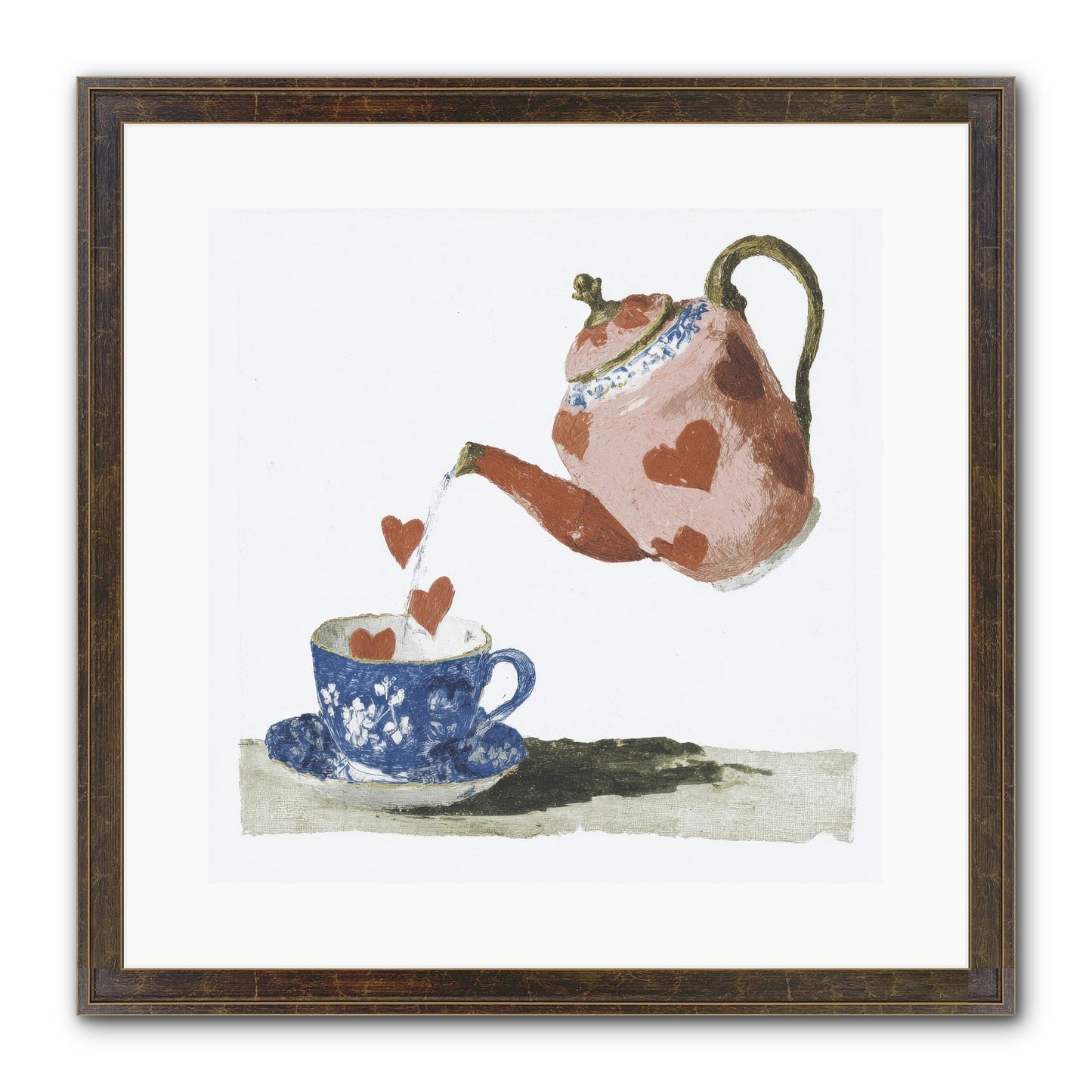 Choosing Love Framed Print - Slimwoods Black/Gold 16x16