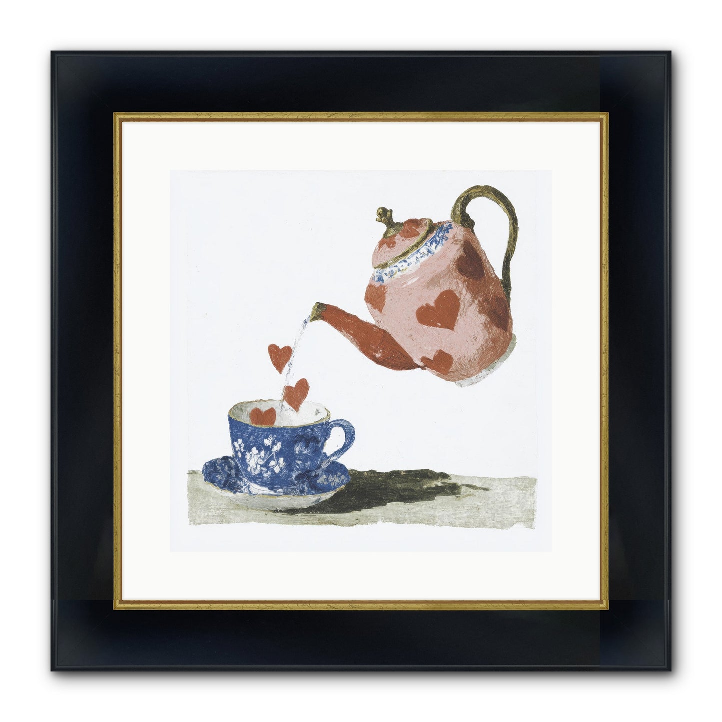 Choosing Love Framed Print - Wide Black w/Gold 16x16