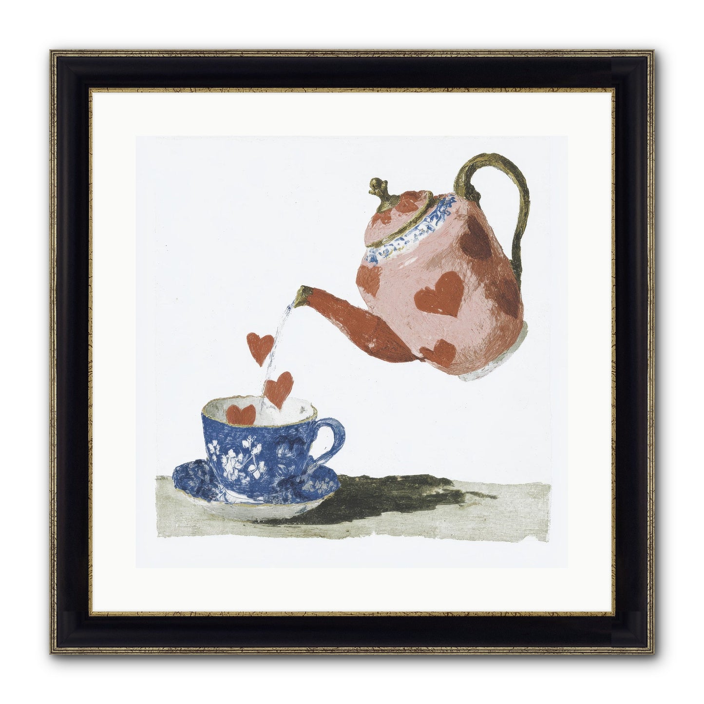 Choosing Love Framed Print - Black & Gold 20x20