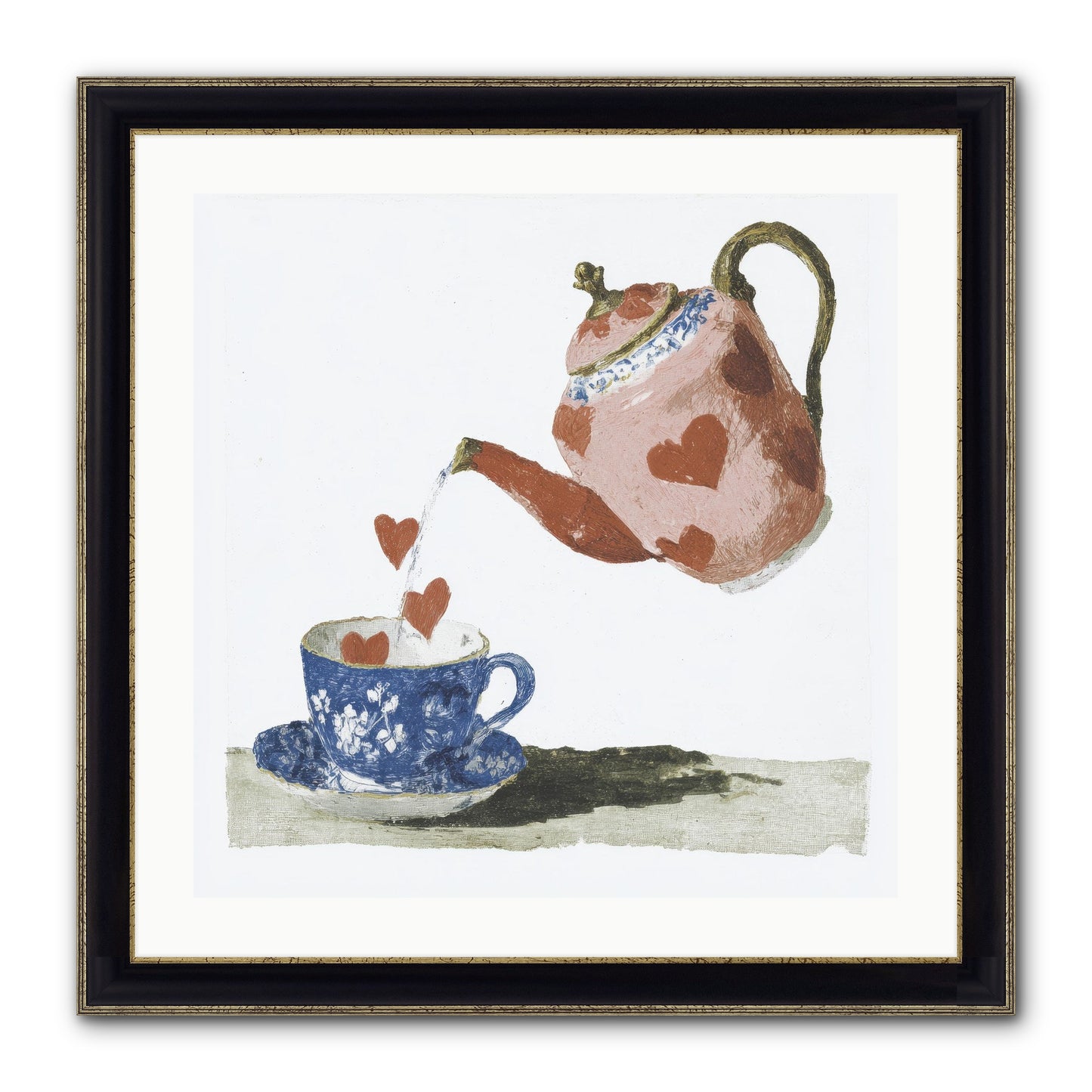 Choosing Love Framed Print - Black & Gold 24x24