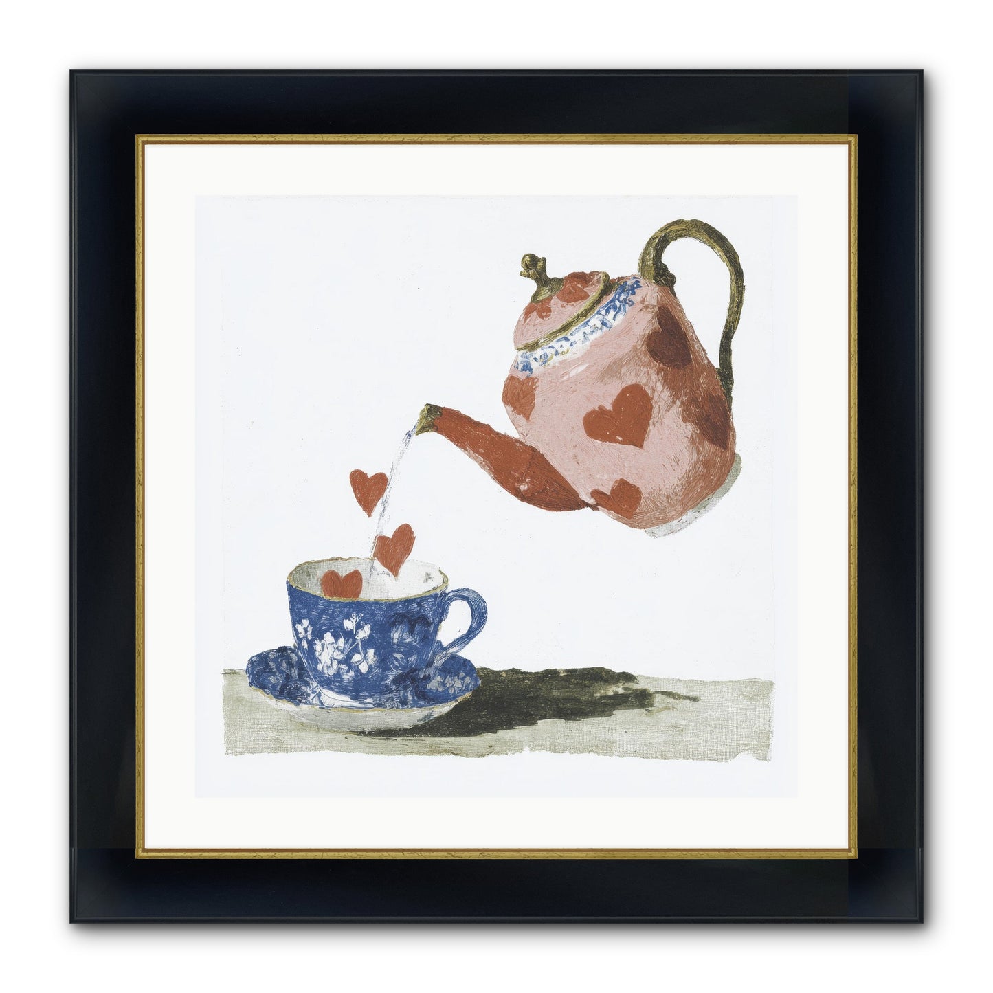 Choosing Love Framed Print - Wide Black w/Gold 24x24