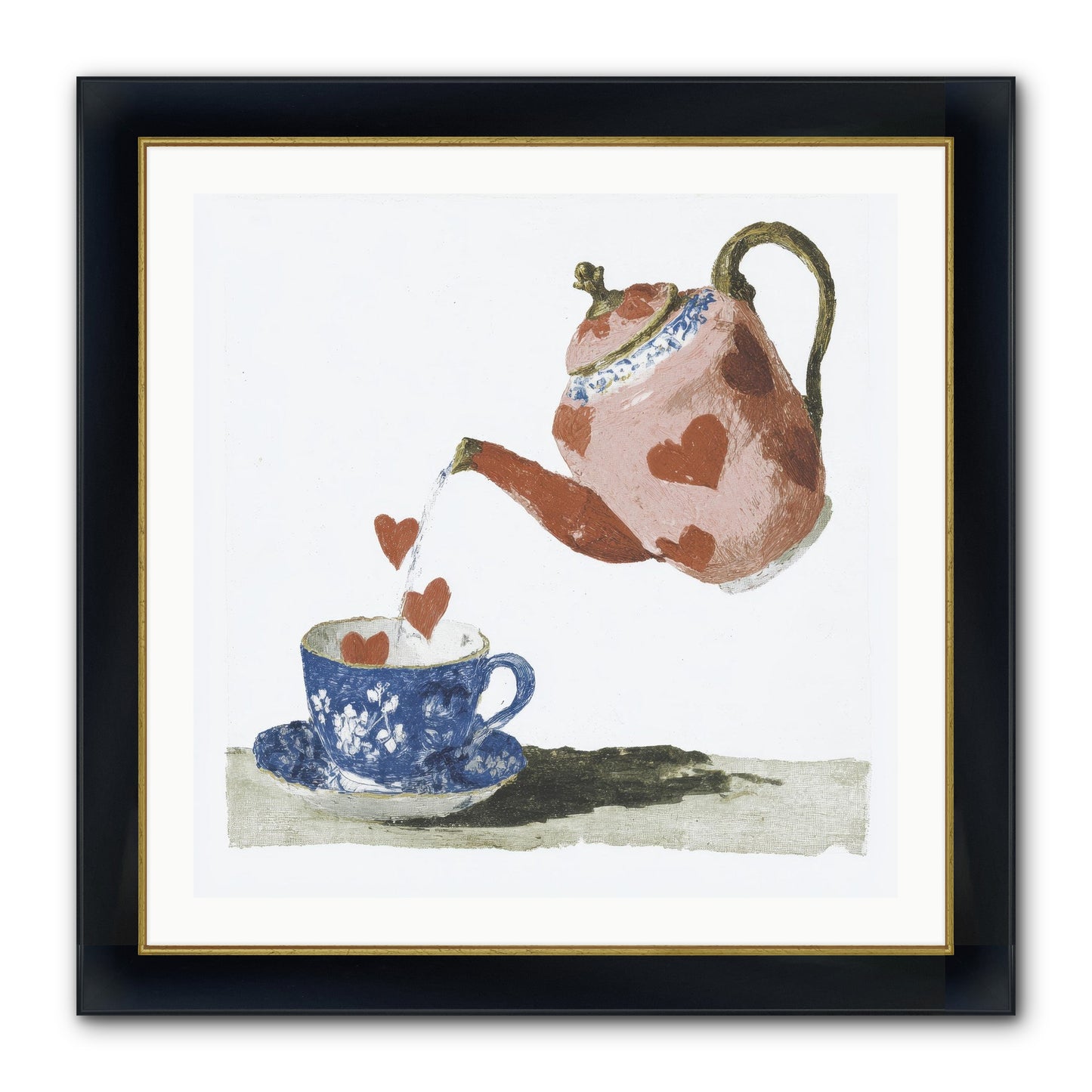 Choosing Love Framed Print - Wide Black w/Gold 30x30
