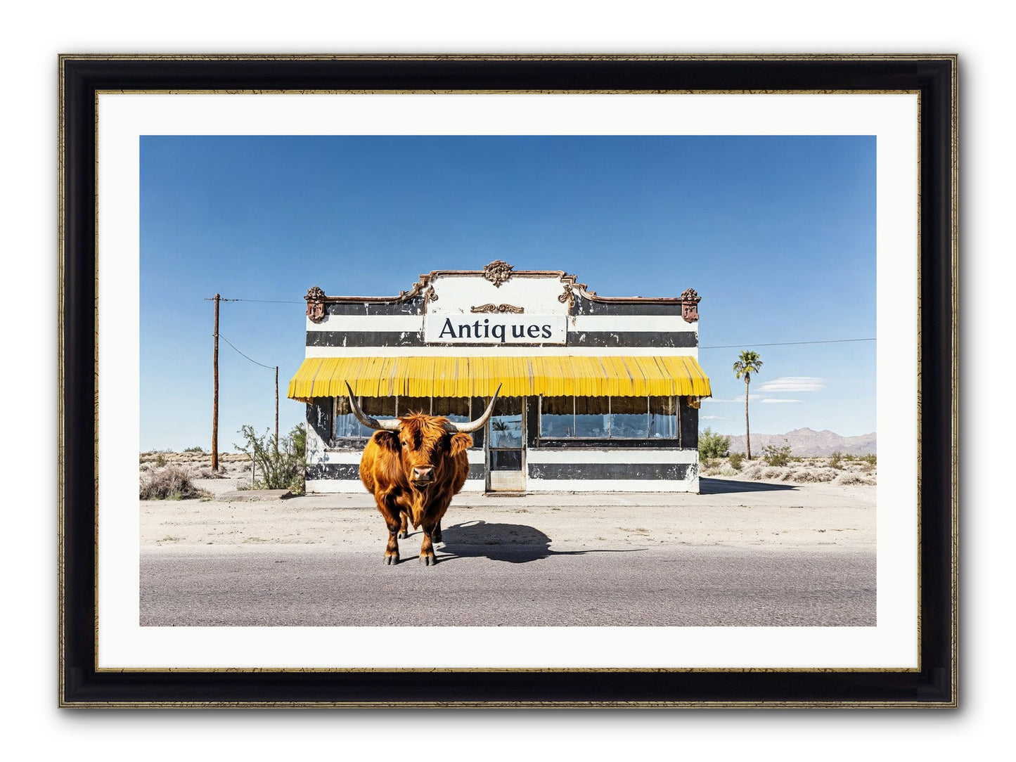 Chronicles Of Wanderlust Framed Print - Black & Gold 36x24