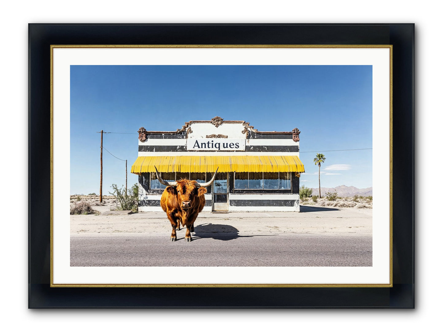 Chronicles Of Wanderlust Framed Print - Wide Black w/Gold 36x24