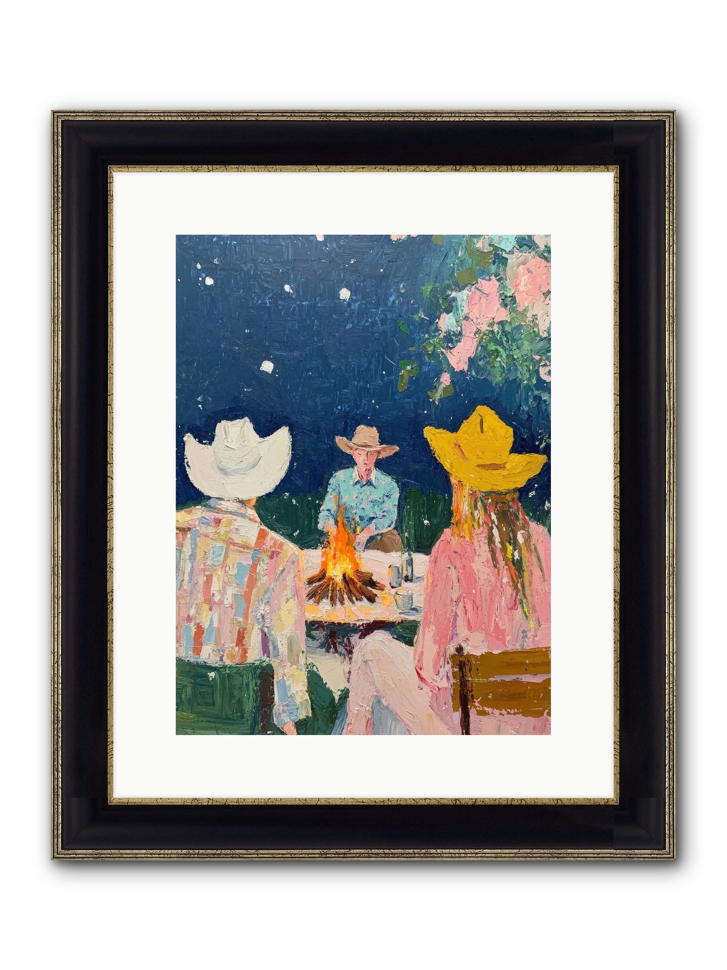 Chuckwagon Chronicle Framed Print - Black & Gold 12x16