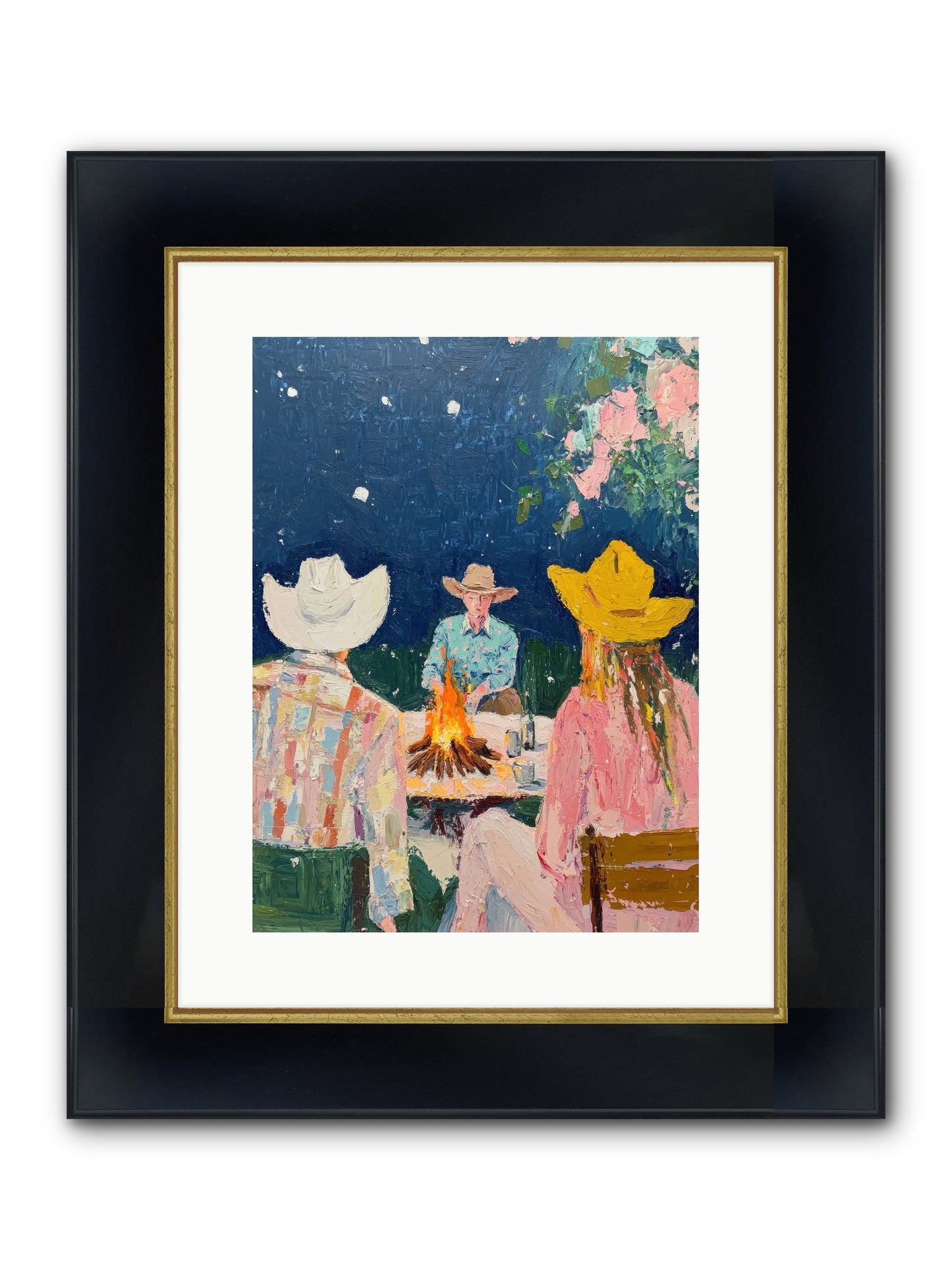 Chuckwagon Chronicle Framed Print - Wide Black w/Gold 12x16