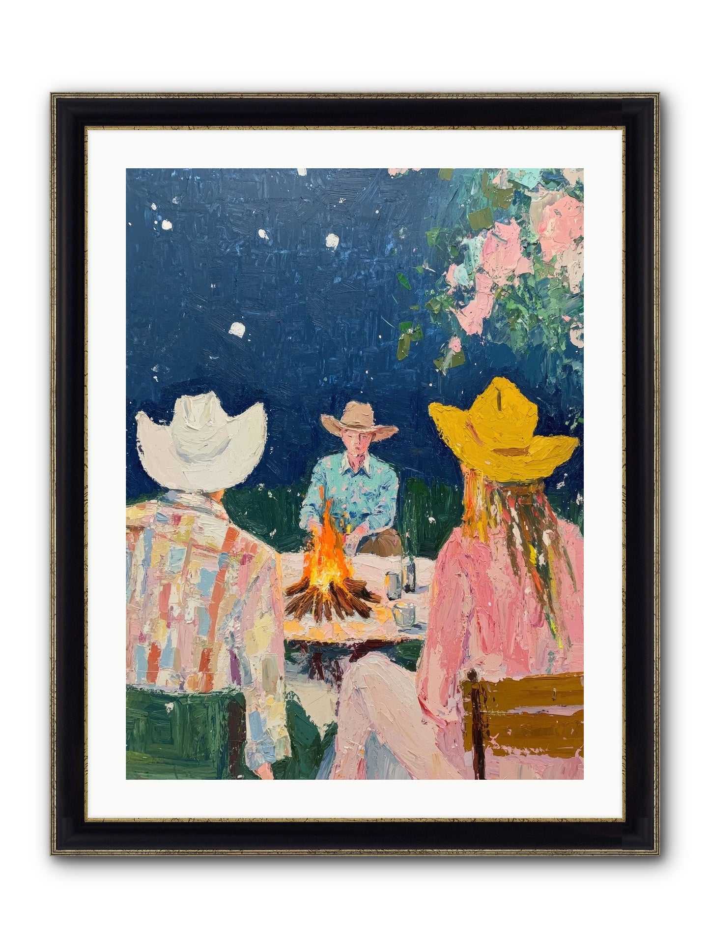 Chuckwagon Chronicle Framed Print - Black & Gold 24x32