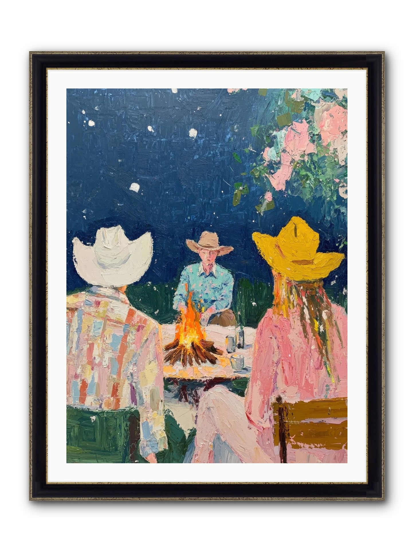 Chuckwagon Chronicle Framed Print - Black & Gold 30x40