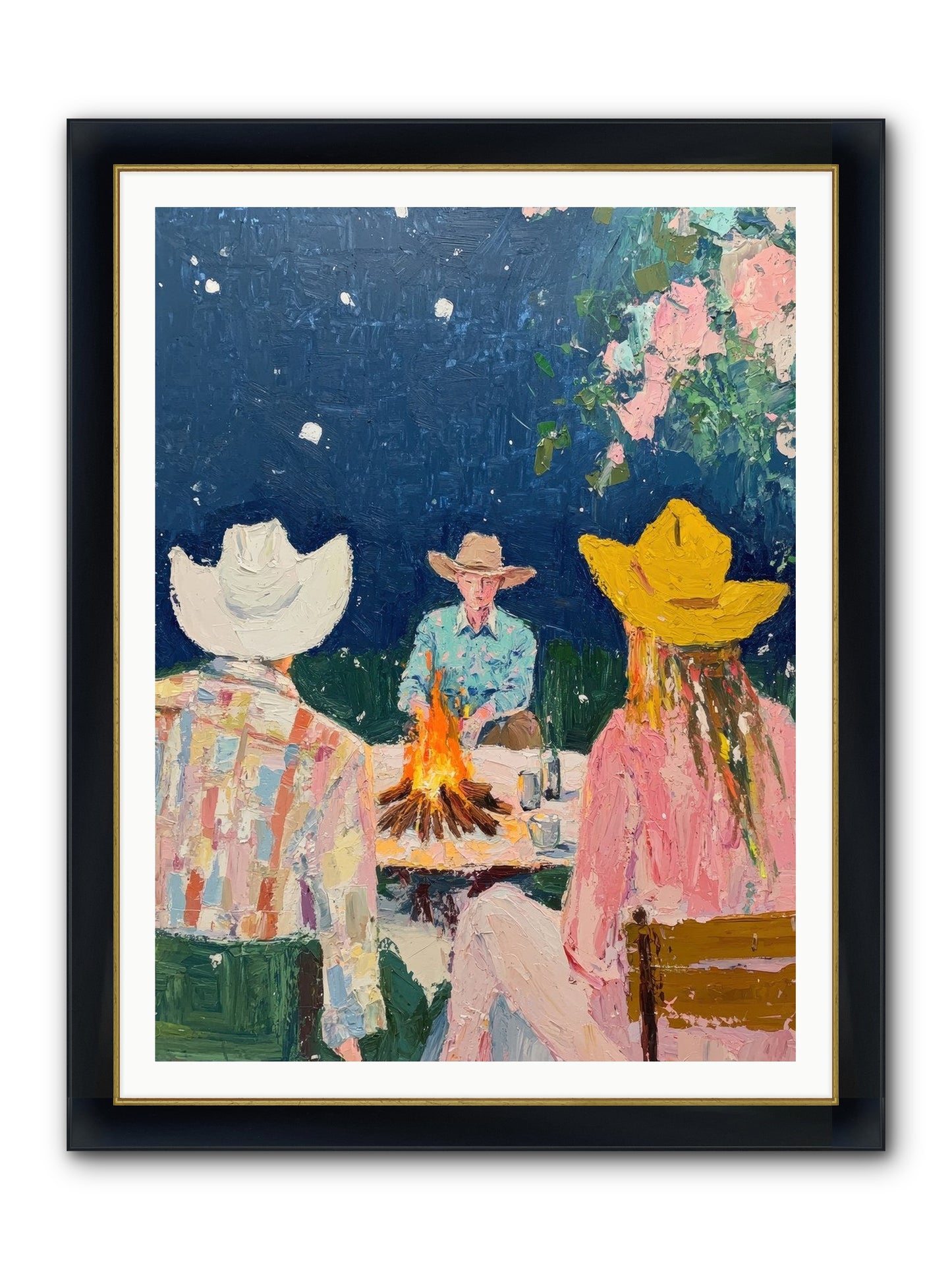 Chuckwagon Chronicle Framed Print - Wide Black w/Gold 36x48