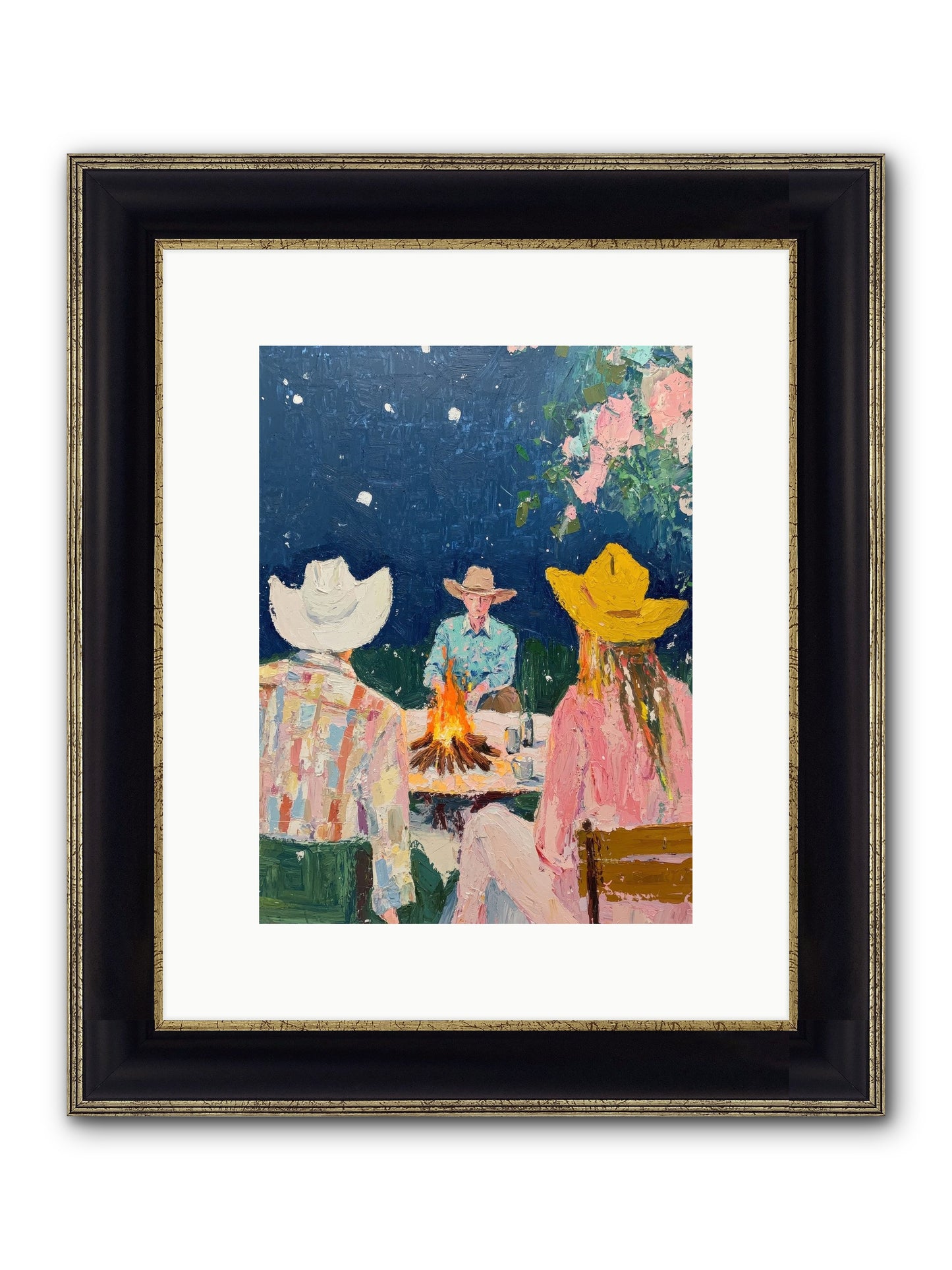 Chuckwagon Chronicle Framed Print - Black & Gold 9x12