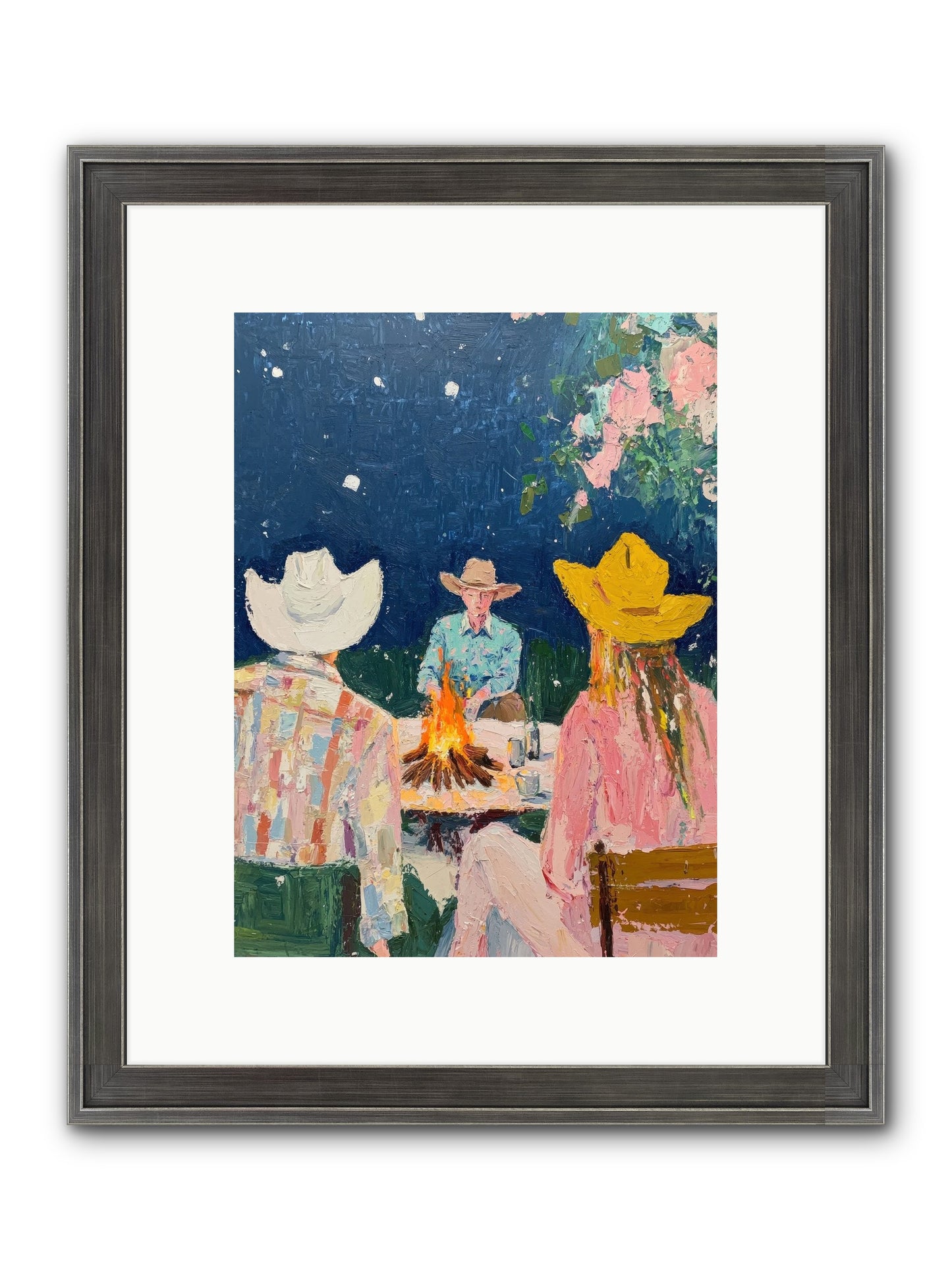 Chuckwagon Chronicle Framed Print - Slimwoods Black/Silver 9x12
