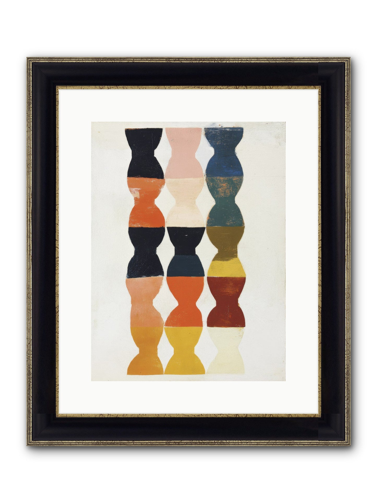 Cinderfold Prism Framed Print - Black & Gold 12x16