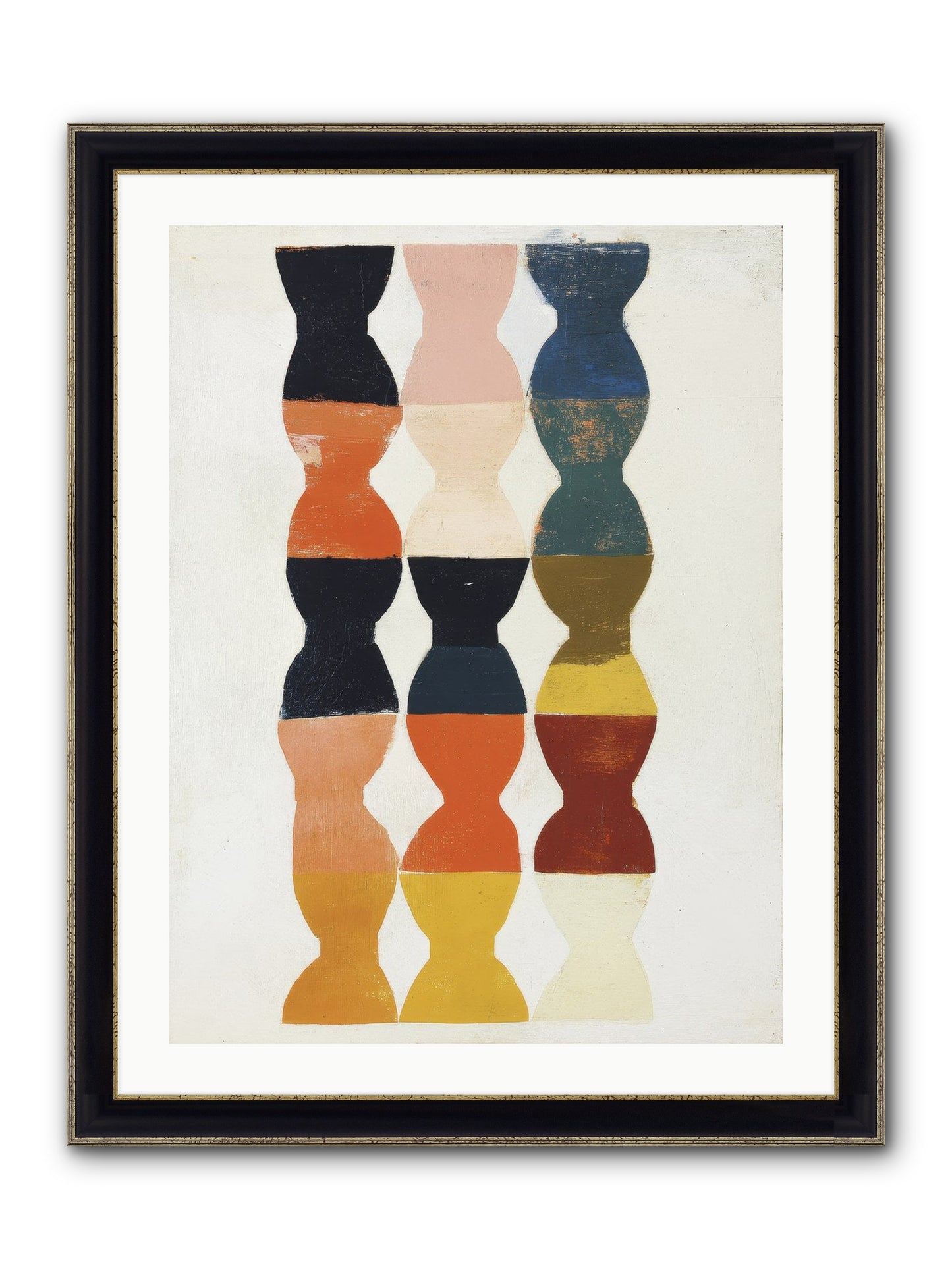 Cinderfold Prism Framed Print - Black & Gold 24x32