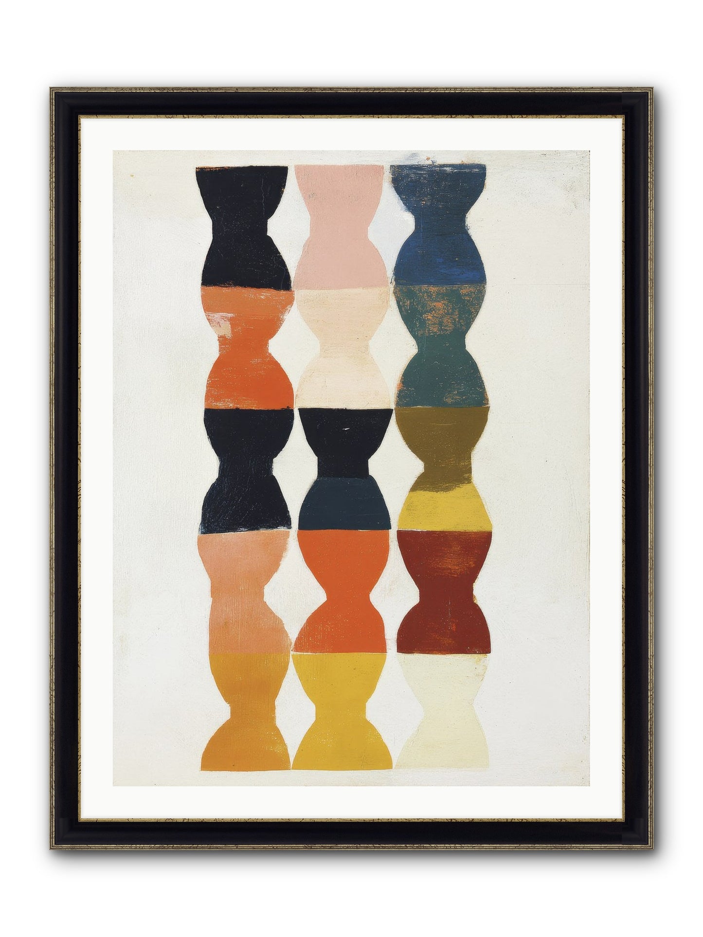 Cinderfold Prism Framed Print - Black & Gold 30x40