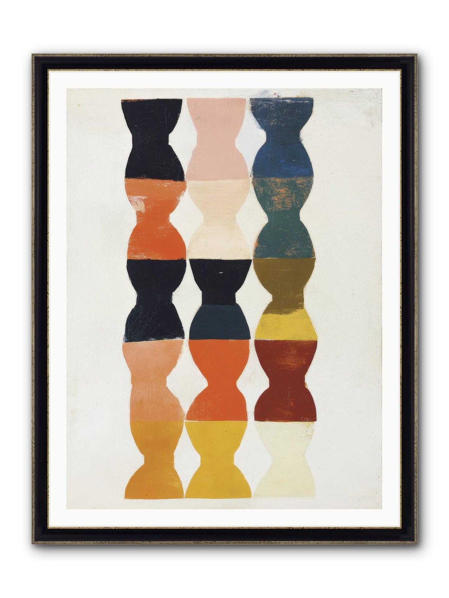 Cinderfold Prism Framed Print - Black & Gold 36x48
