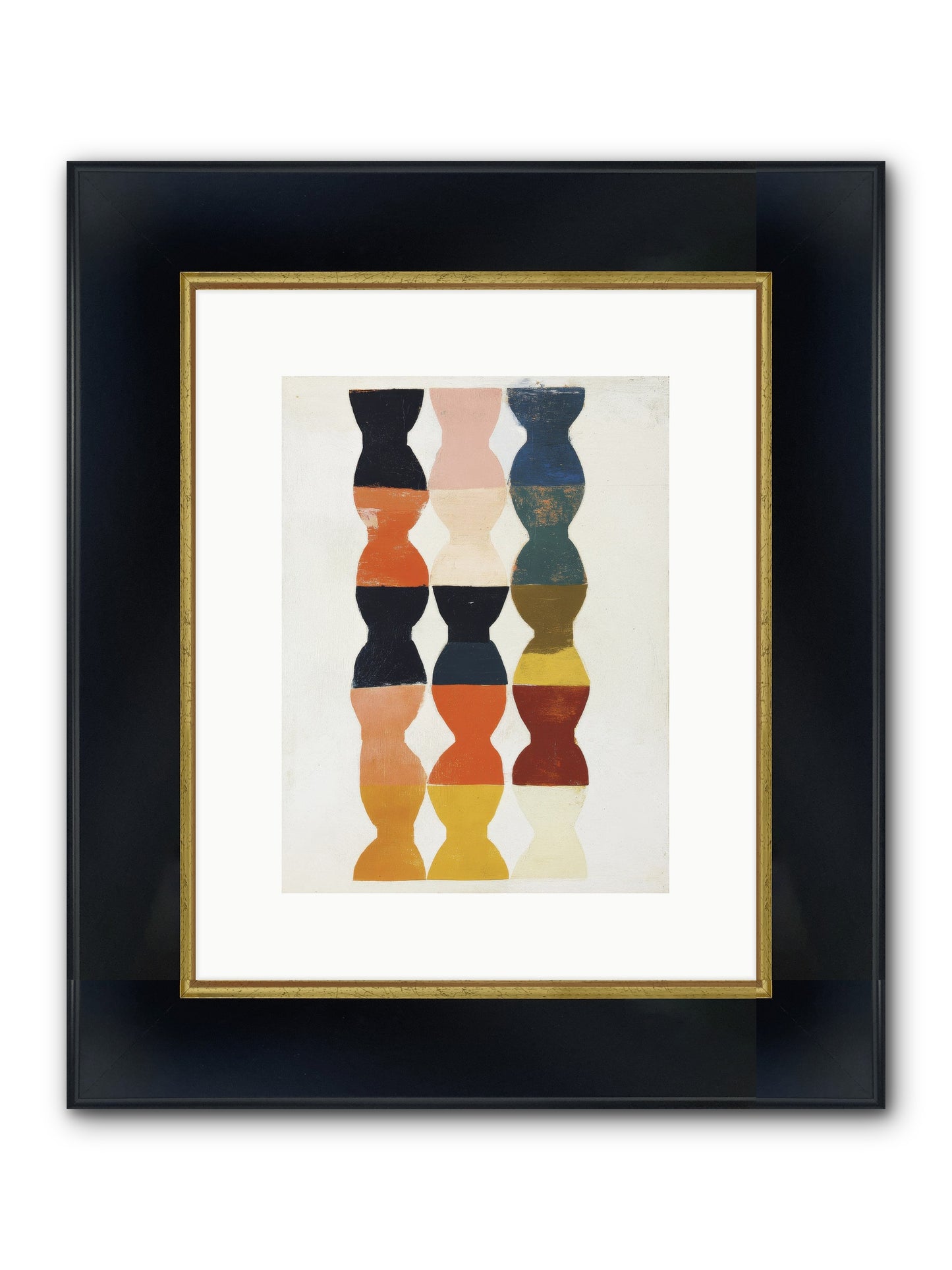 Cinderfold Prism Framed Print - Wide Black w/Gold 9x12