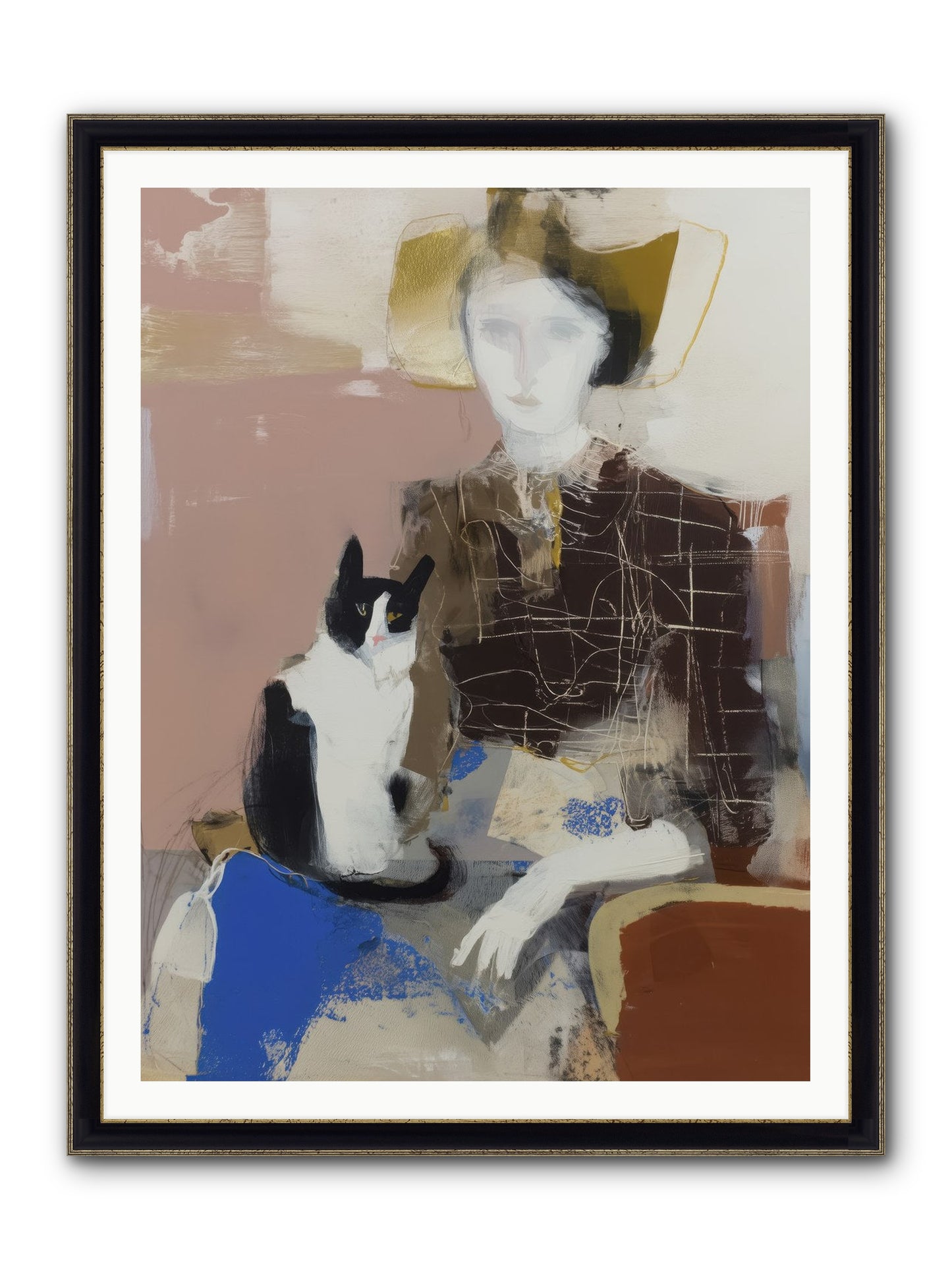 Cinderfold Vale Framed Print - Black & Gold 36x48