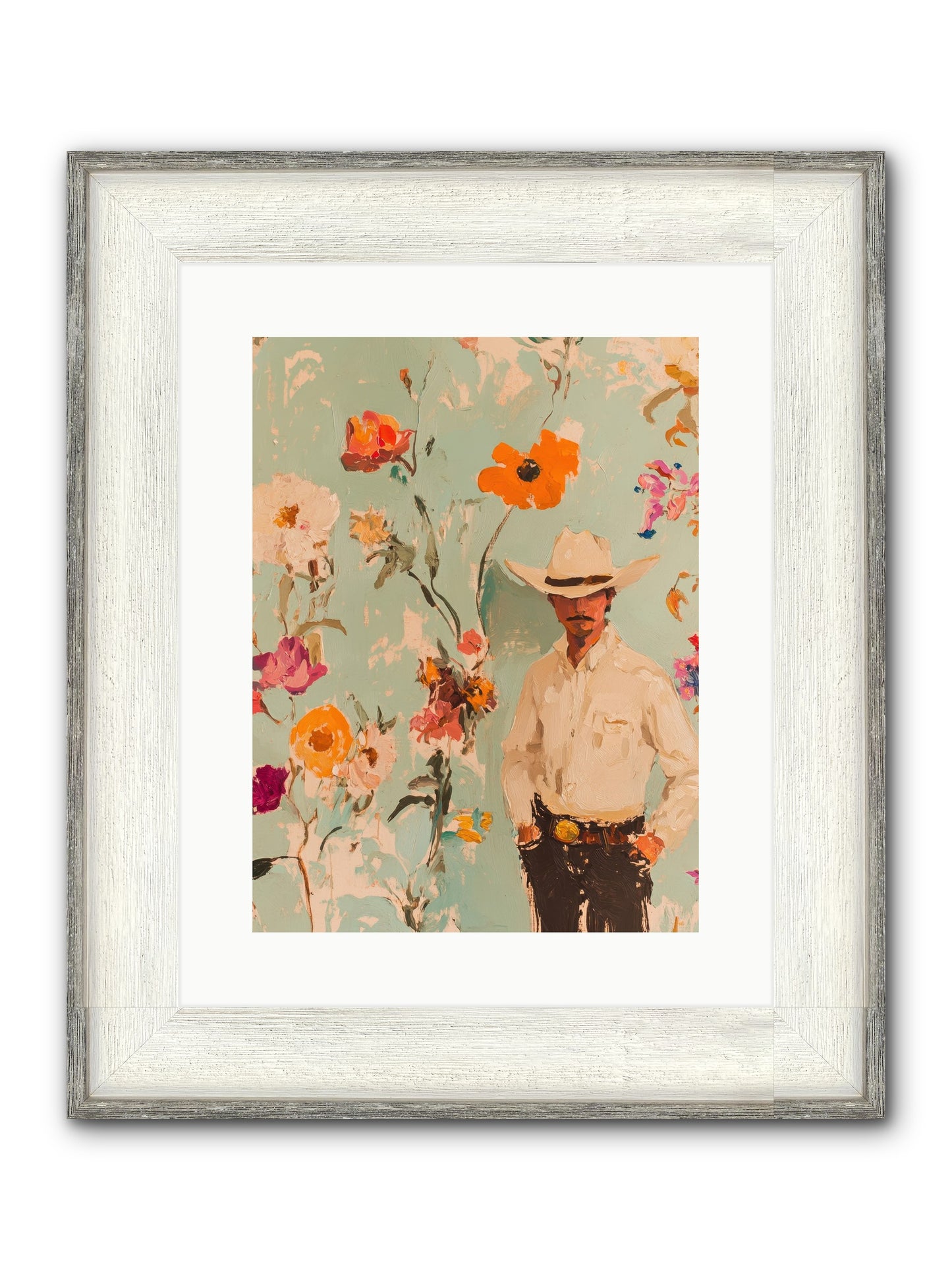 Cinnabar Mountain Framed Print - Driftwood White 12x16