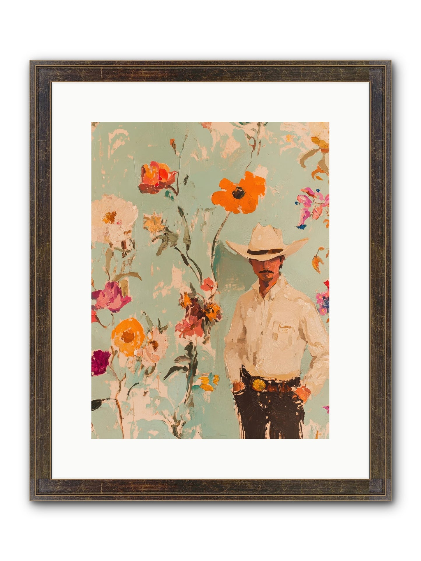 Cinnabar Mountain Framed Print - Slimwoods Black/Gold 12x16