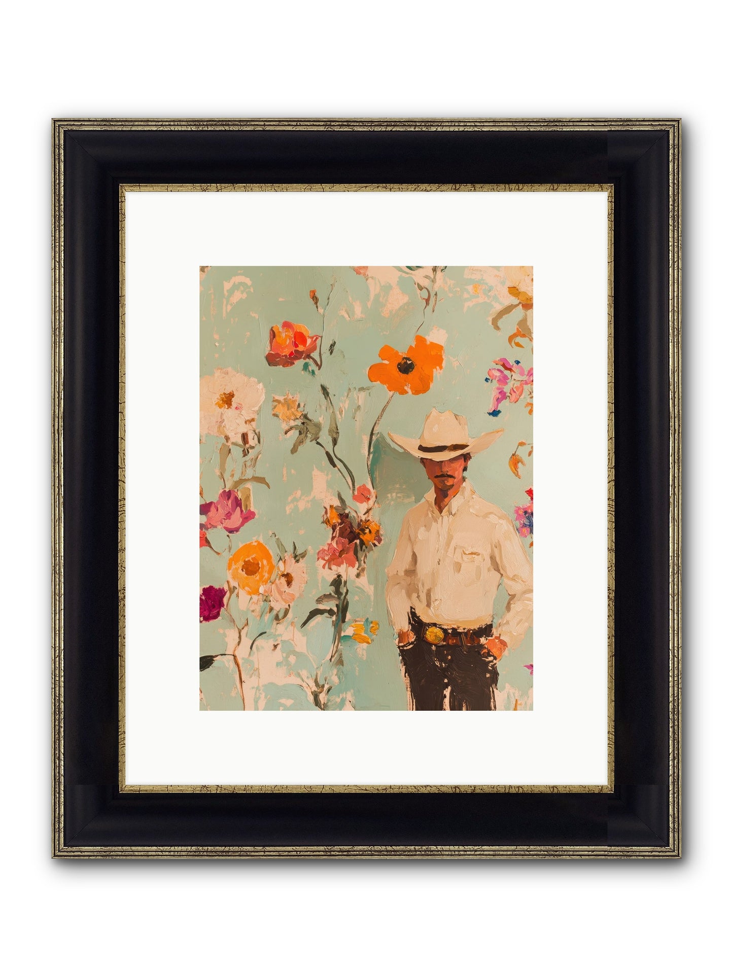 Cinnabar Mountain Framed Print - Black & Gold 9x12