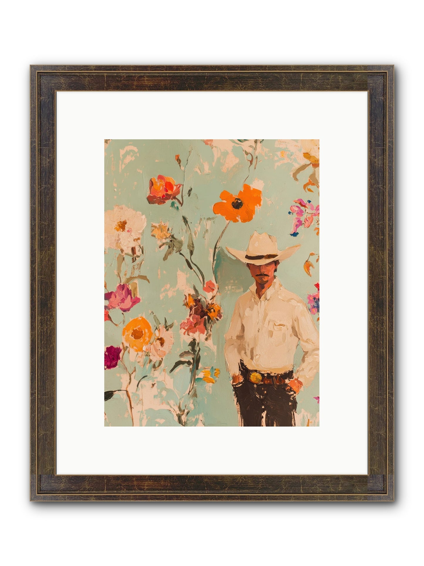 Cinnabar Mountain Framed Print - Slimwoods Black/Gold 9x12