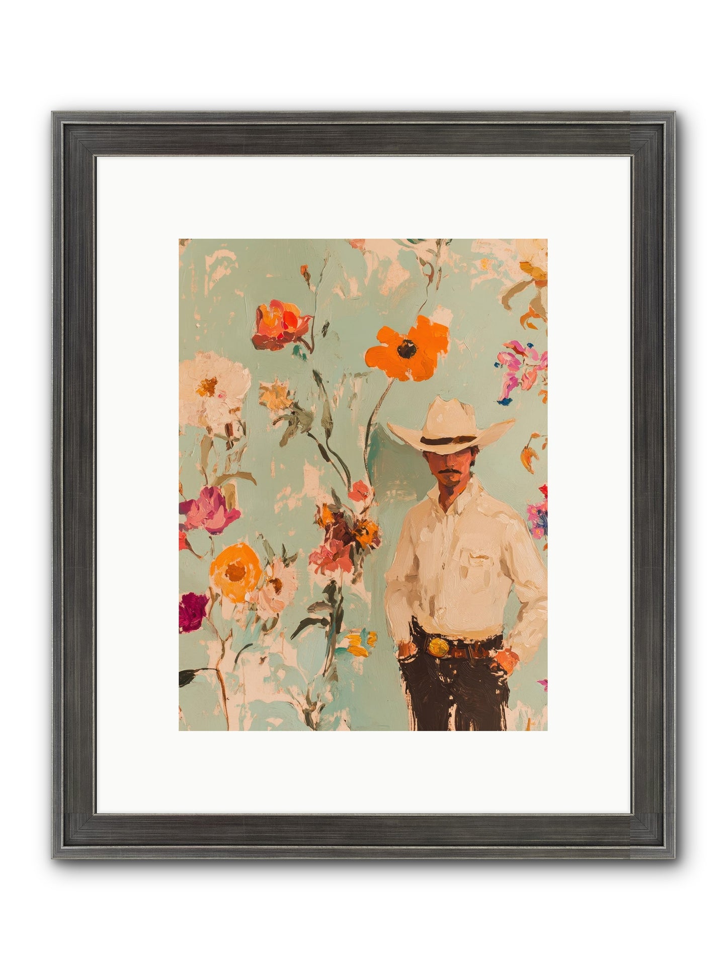 Cinnabar Mountain Framed Print - Slimwoods Black/Silver 9x12