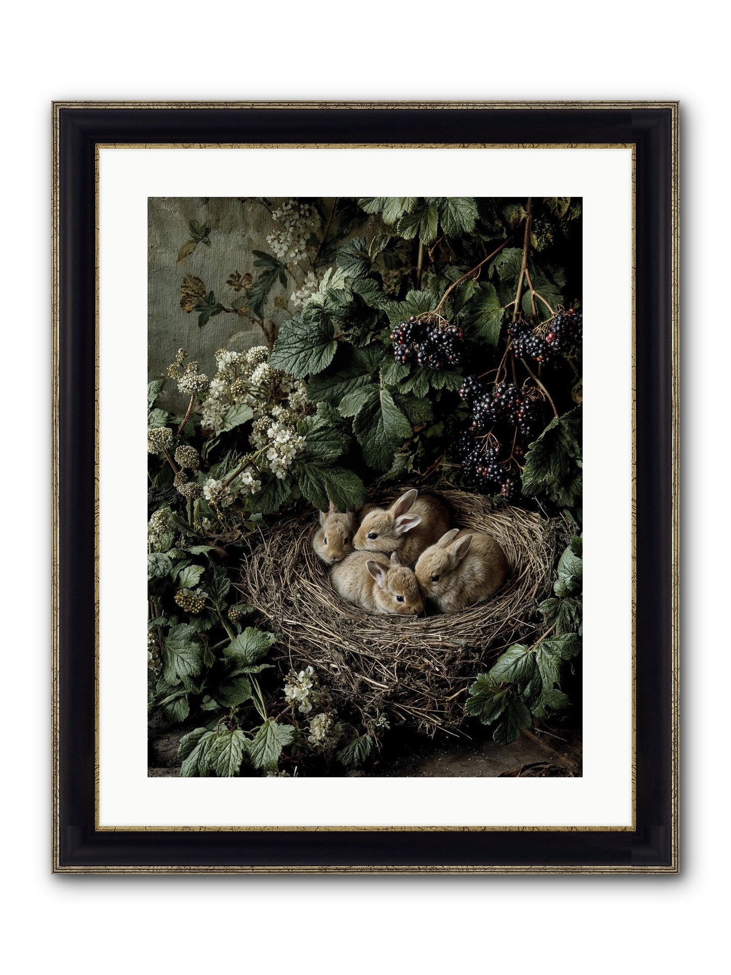 Cinnamon Dreams Framed Print - Black & Gold 18x24