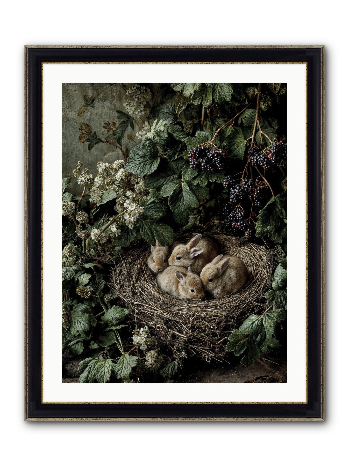 Cinnamon Dreams Framed Print - Black & Gold 24x32
