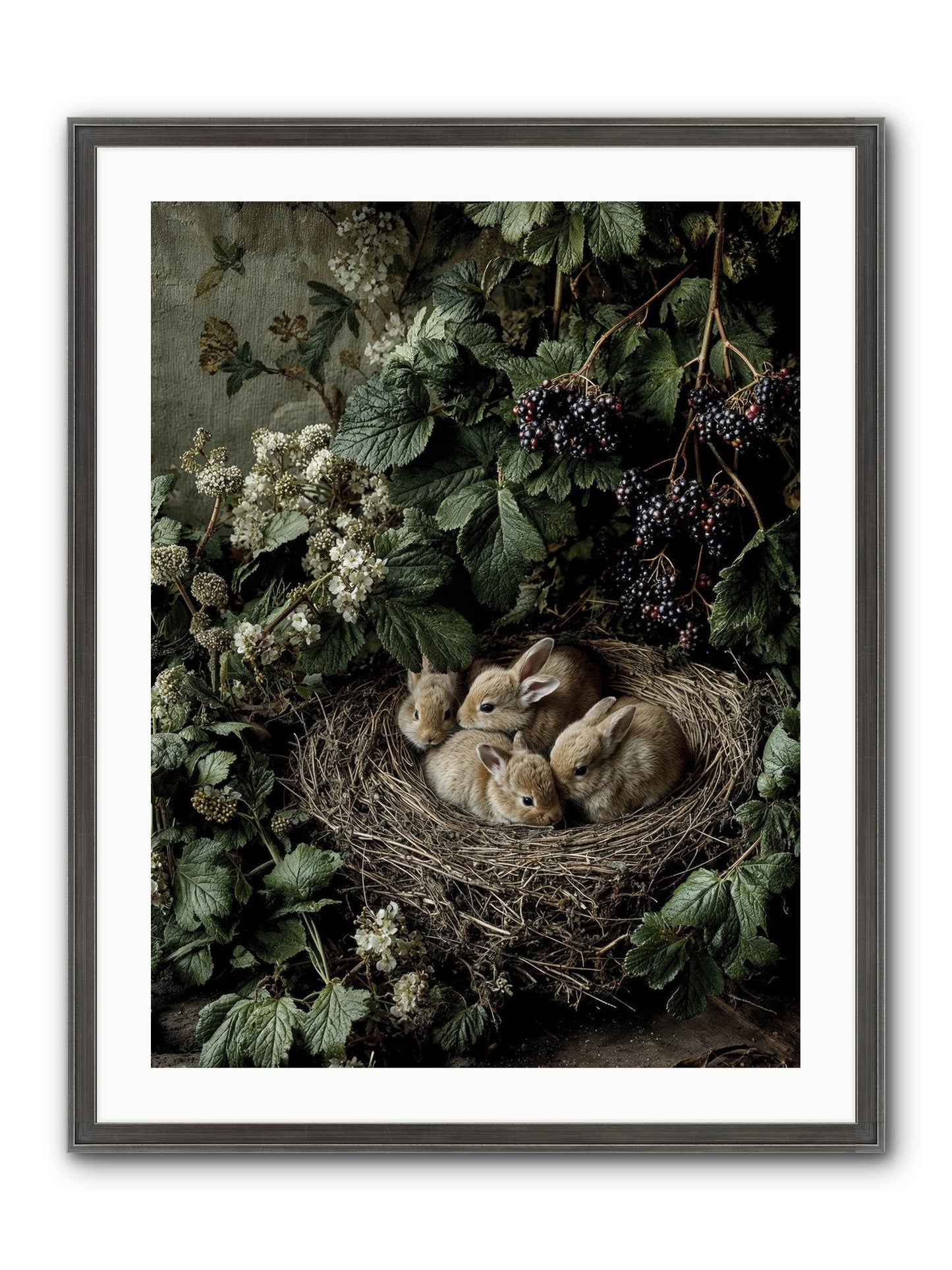Cinnamon Dreams Framed Print - Slimwoods Black/Silver 24x32