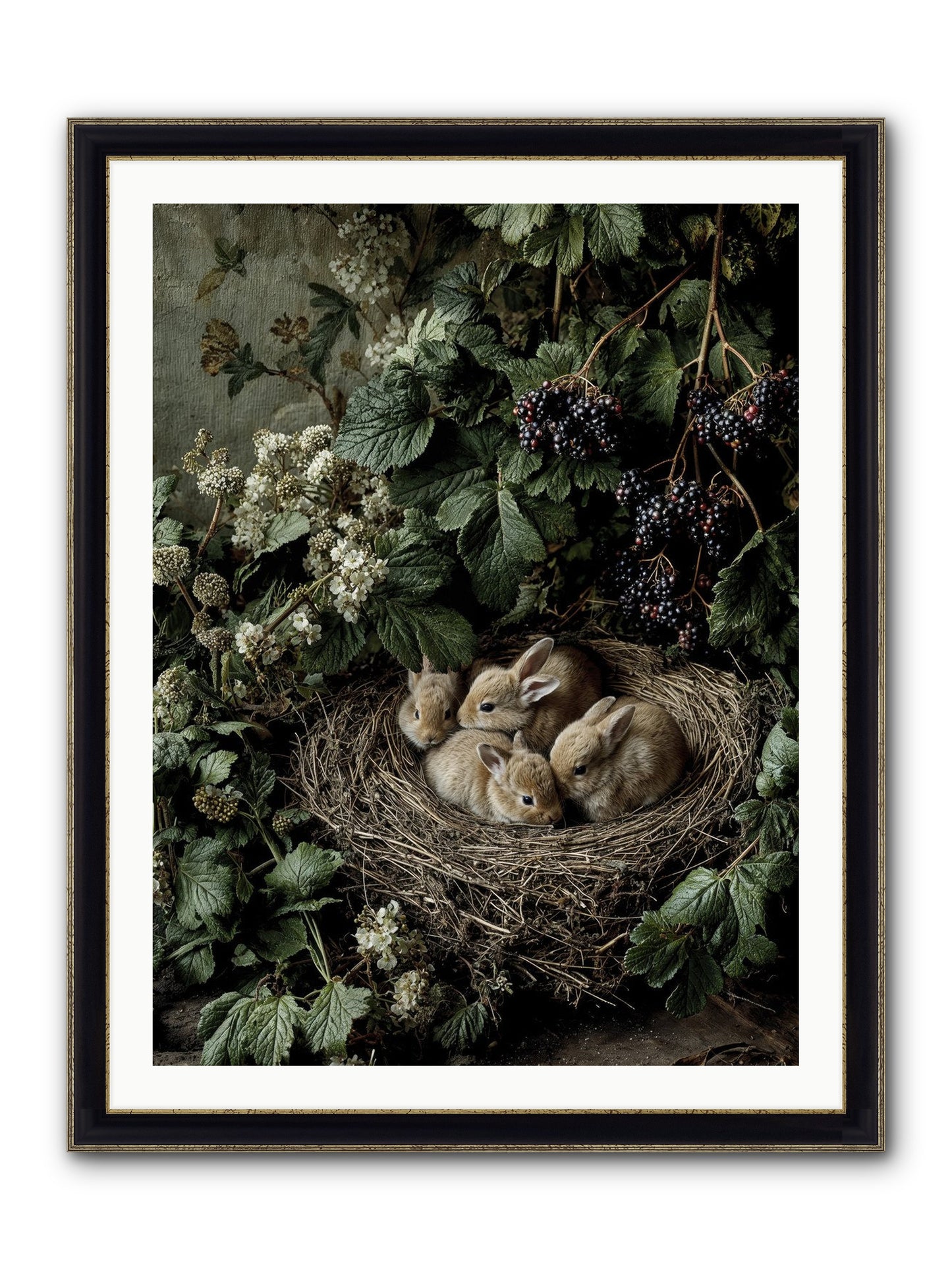Cinnamon Dreams Framed Print - Black & Gold 30x40